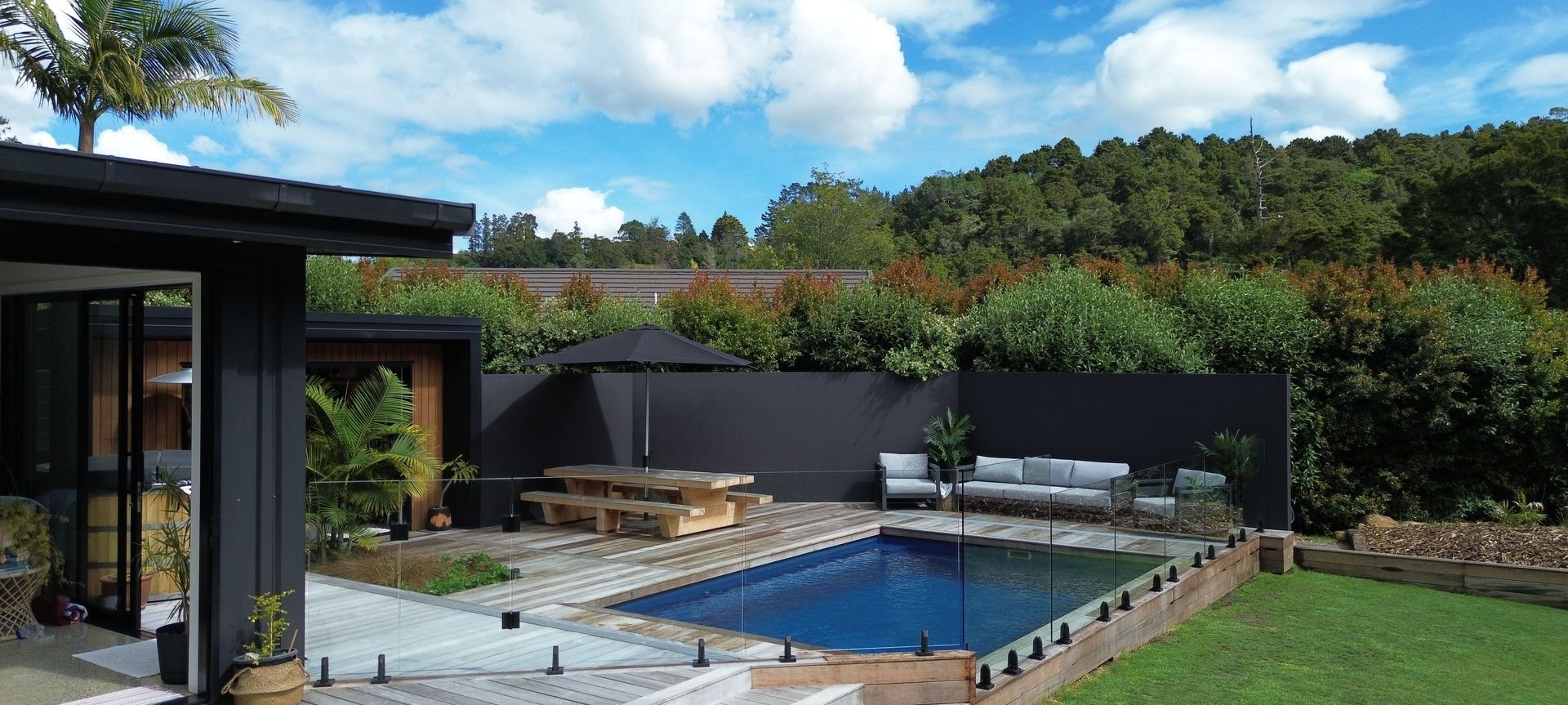 Location: Whareora, Whangarei Shape: Sanctuary Size: 6.0m x 4.2m Colour: Atlantic