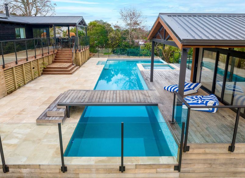 Multi-zoned Pool for active family Living