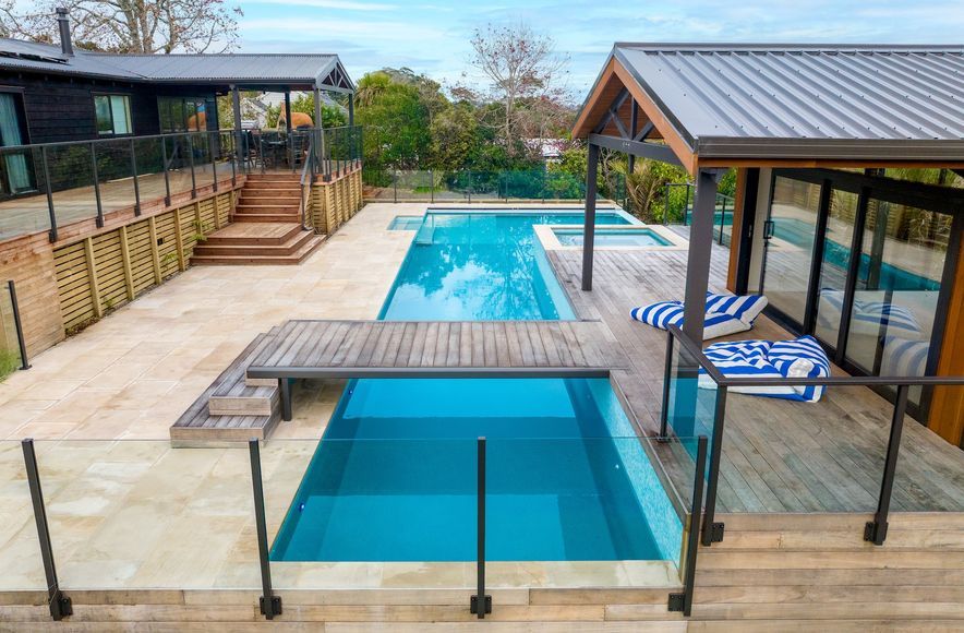 Multi-zoned Pool for active family Living