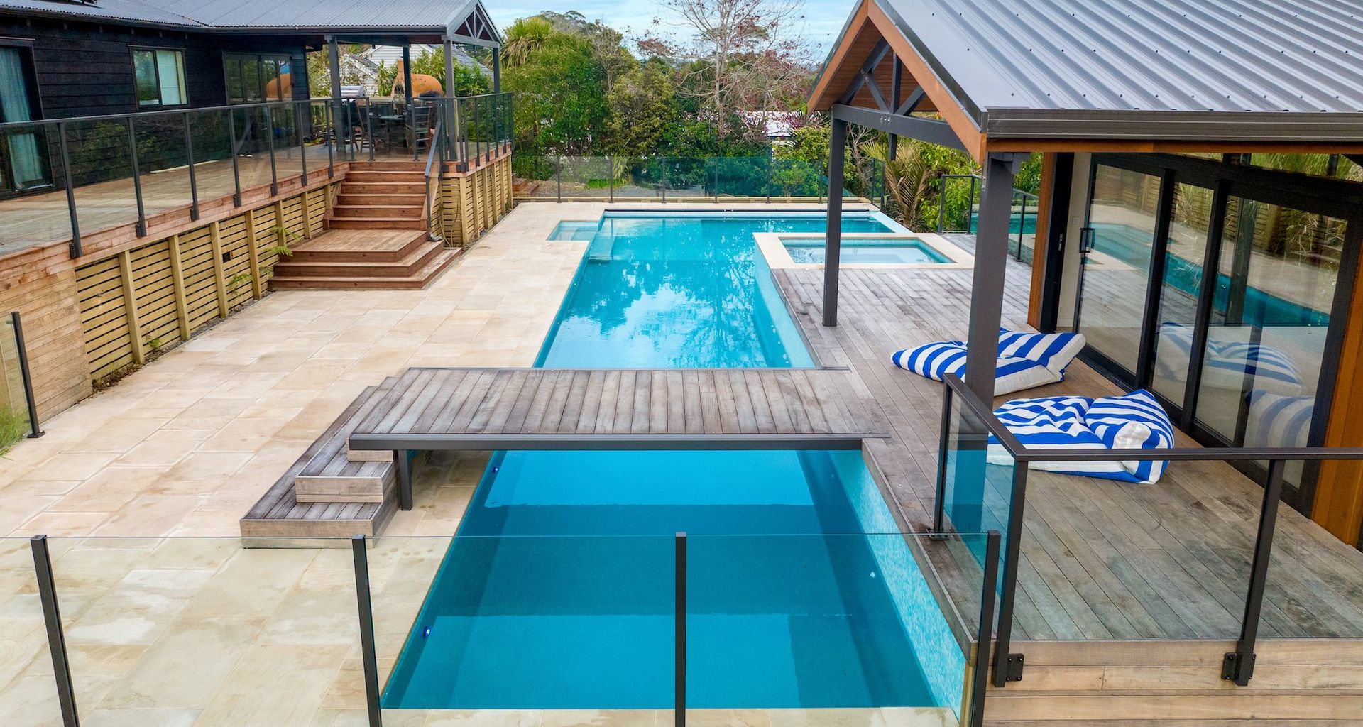 Multi-zoned Pool for active family Living banner