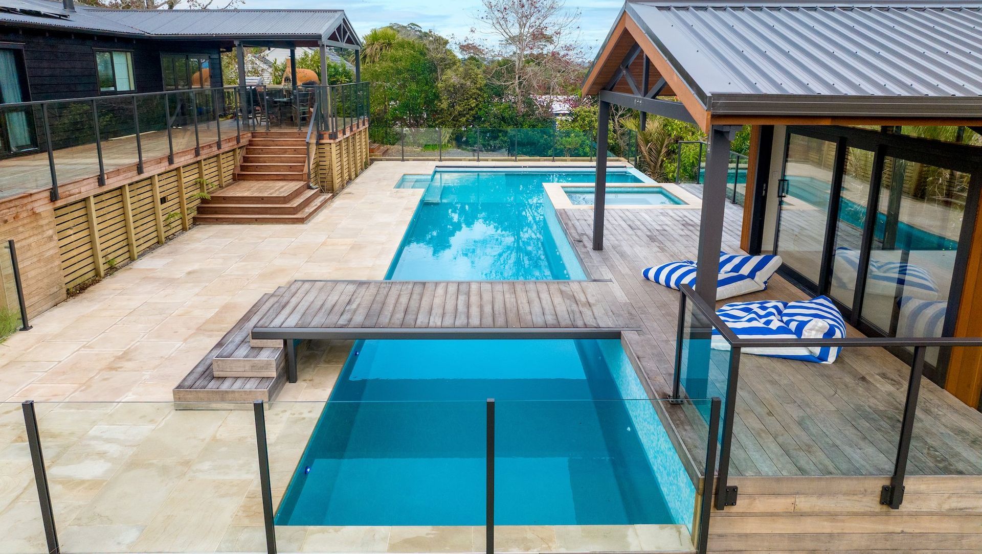 Multi-zoned Pool for active family Living banner