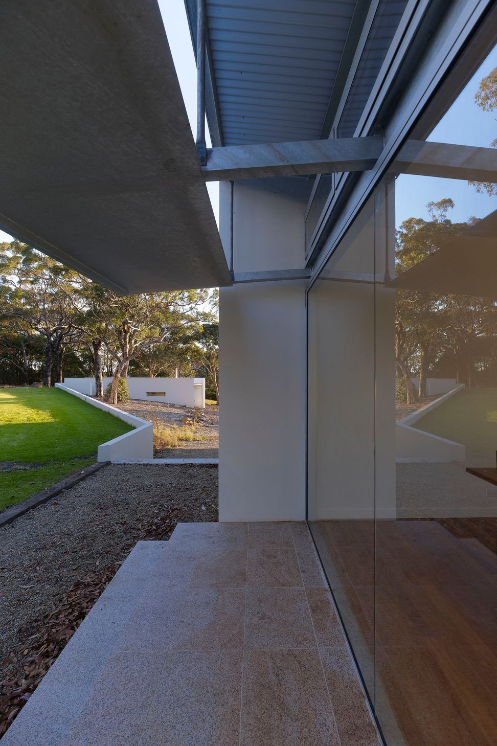 Entry awning.