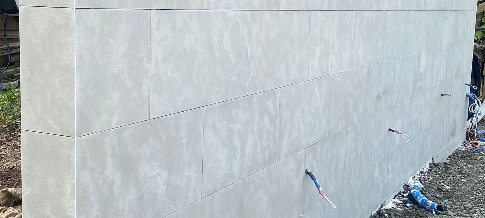 Damn Good Tiling - Ourdoor Stone Wall banner
