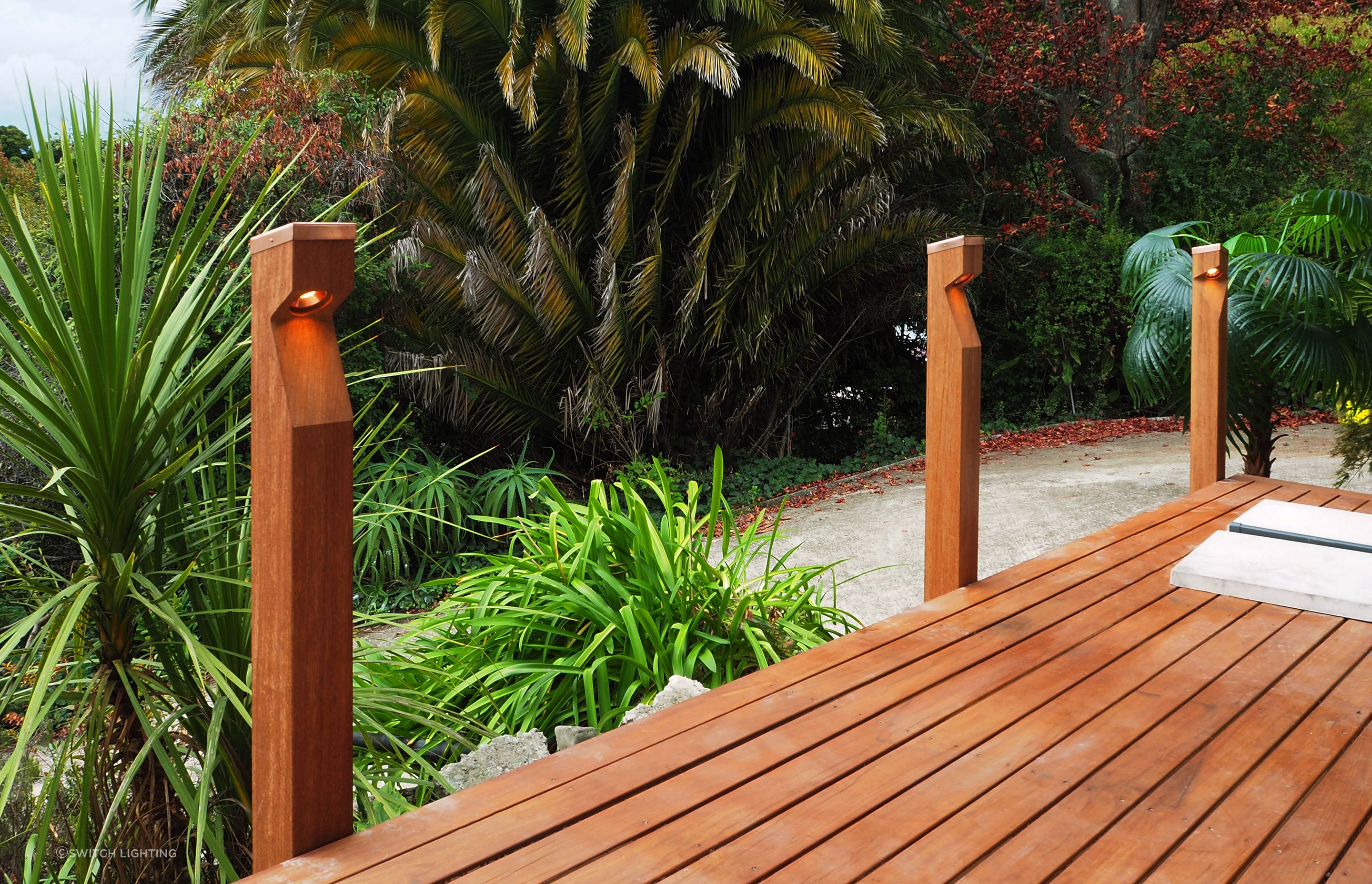 A new range of beautiful hardwood Bollards by Switch Lighting