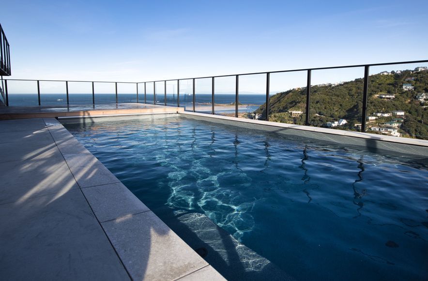 Hillside pool above Wellington