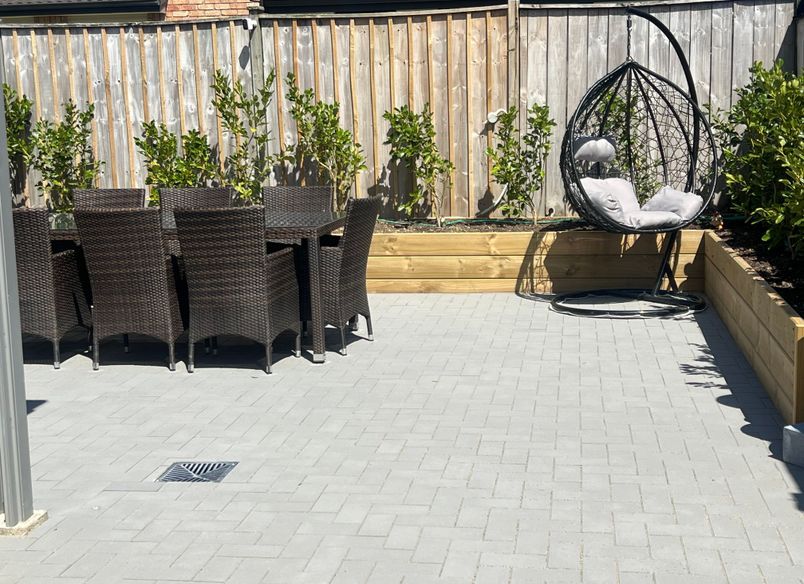 Permeable Outdoor Space with Hydrostone Pavers