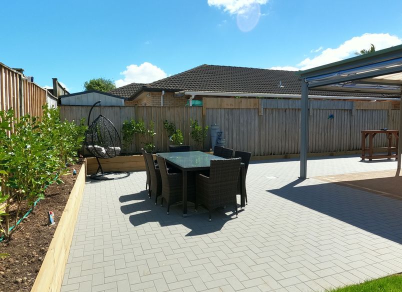 Permeable Outdoor Space with Hydrostone Pavers