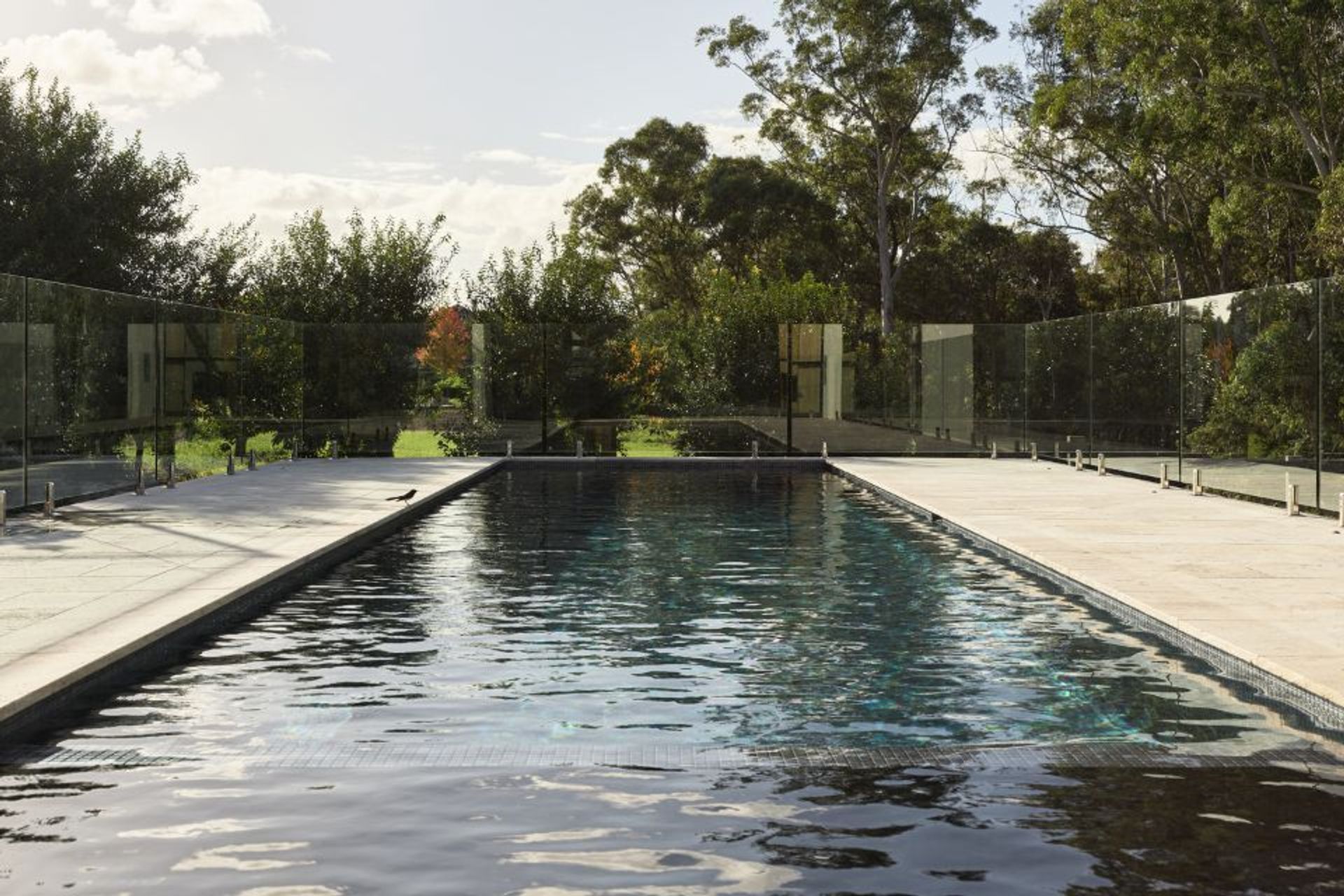 Silver Ash Premium Travertine Tumbled | Mallinger Constructions | Andrew Donaldson Architecture & Design | Crystal Pools | Rolling Stone Landscapes