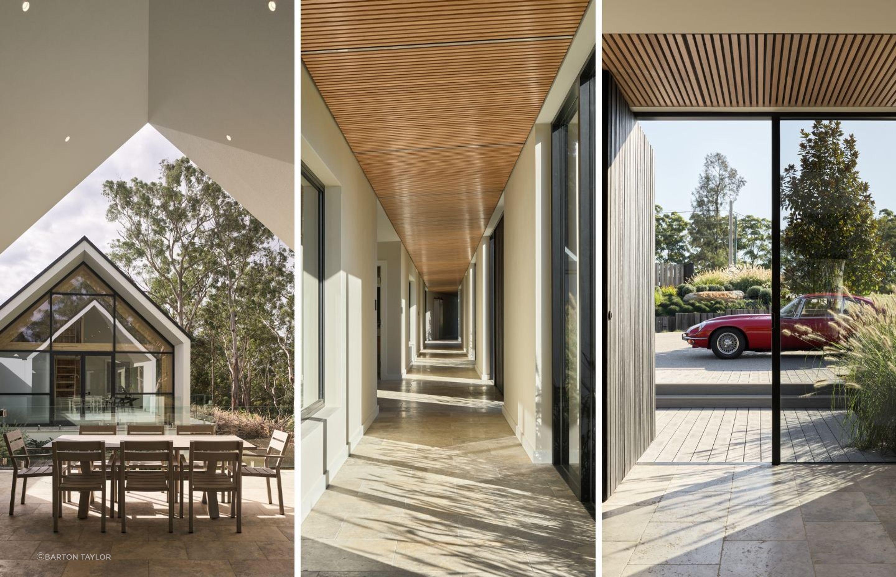 Silver Ash Premium Travertine Tumbled | Mallinger Constructions | Andrew Donaldson Architecture &amp; Design | Crystal Pools | Rolling Stone Landscapes