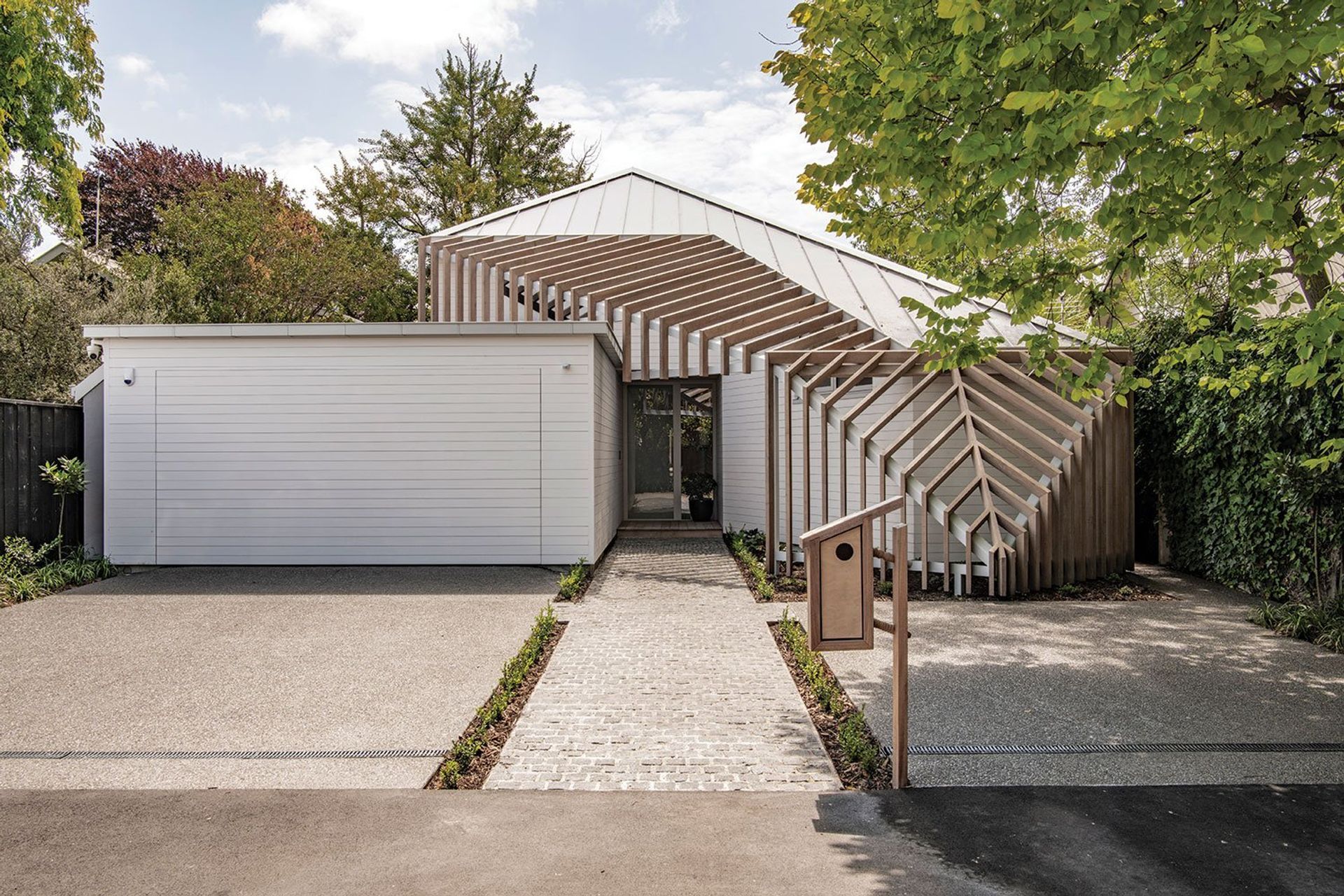 Hand crafted cobblestone path