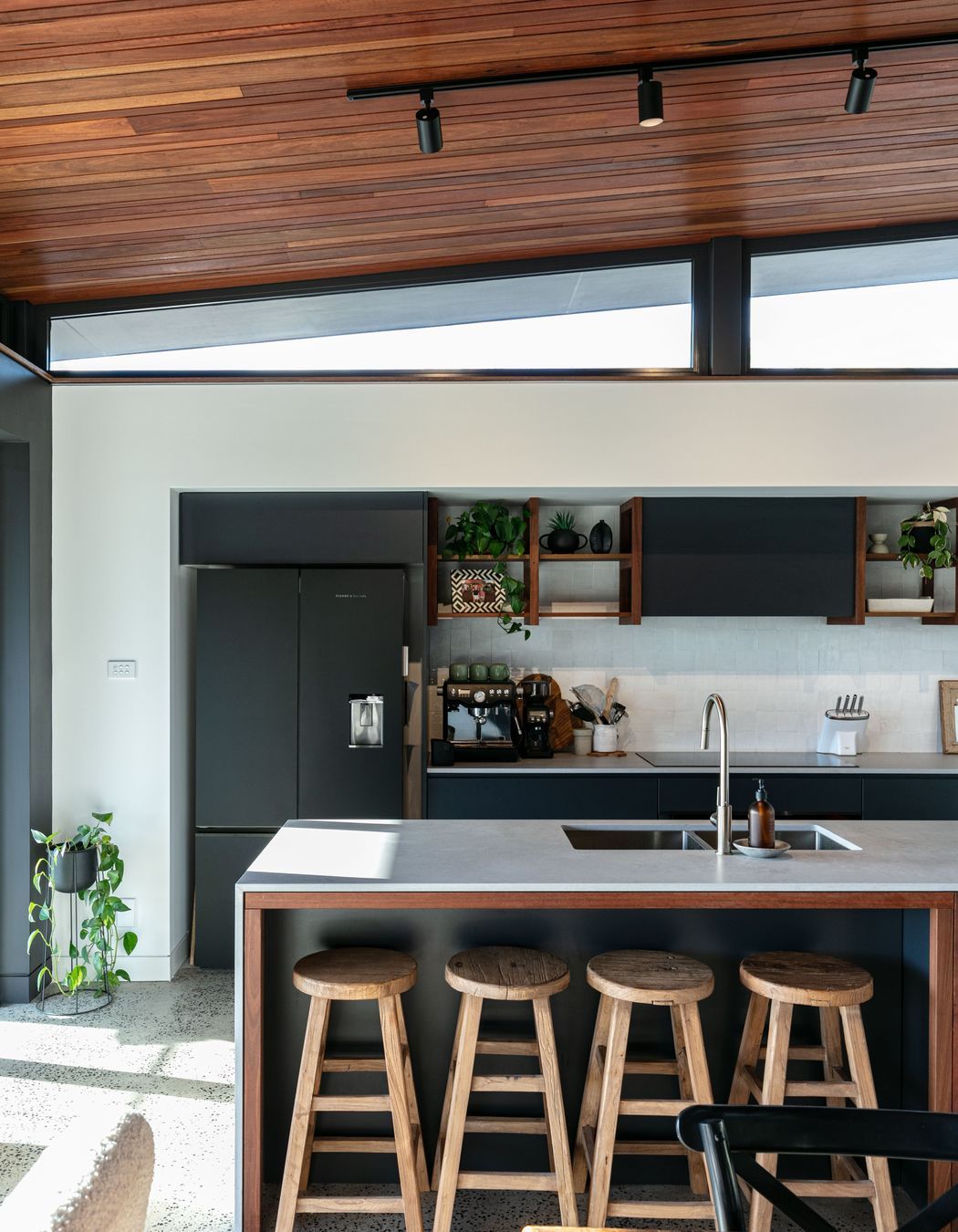The north facing highlight triangle window brings in more light into the kitchen.