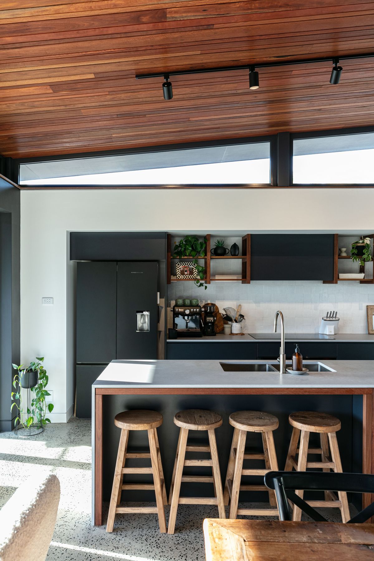The north facing highlight triangle window brings in more light into the kitchen.