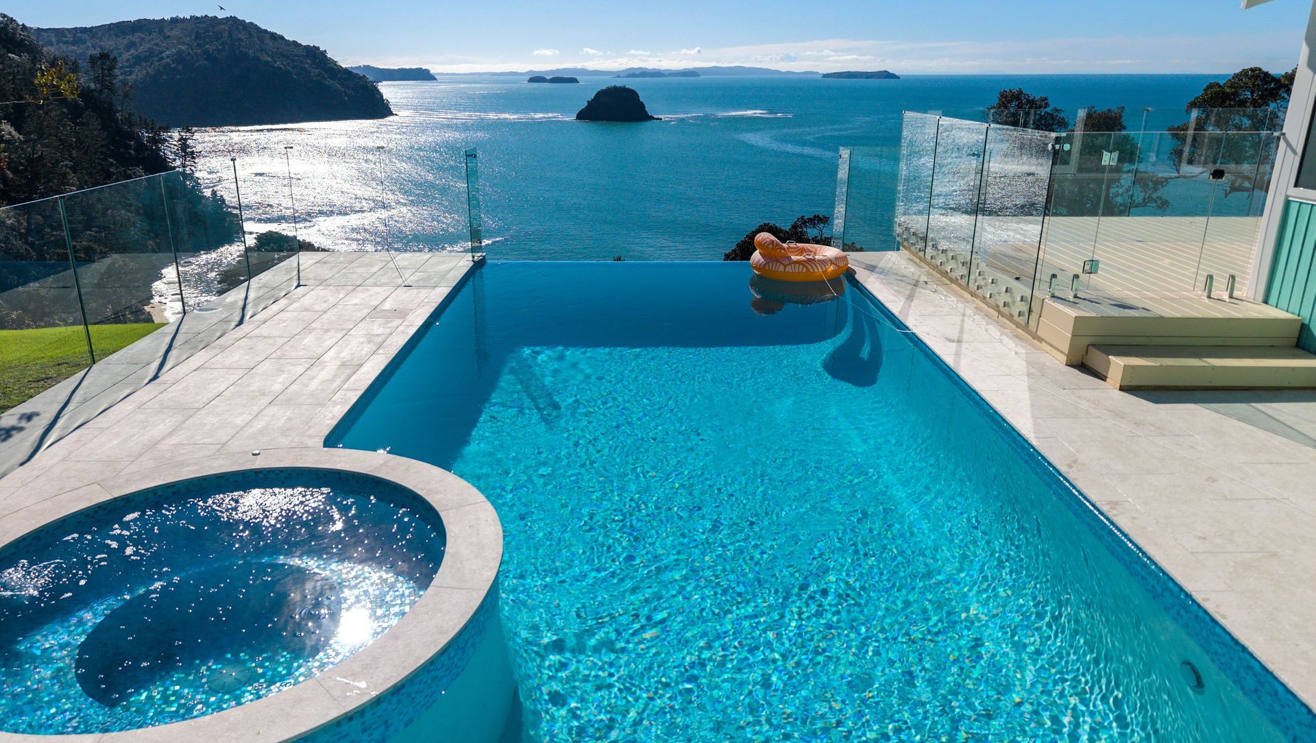 Infinity by the sea Waiwera banner