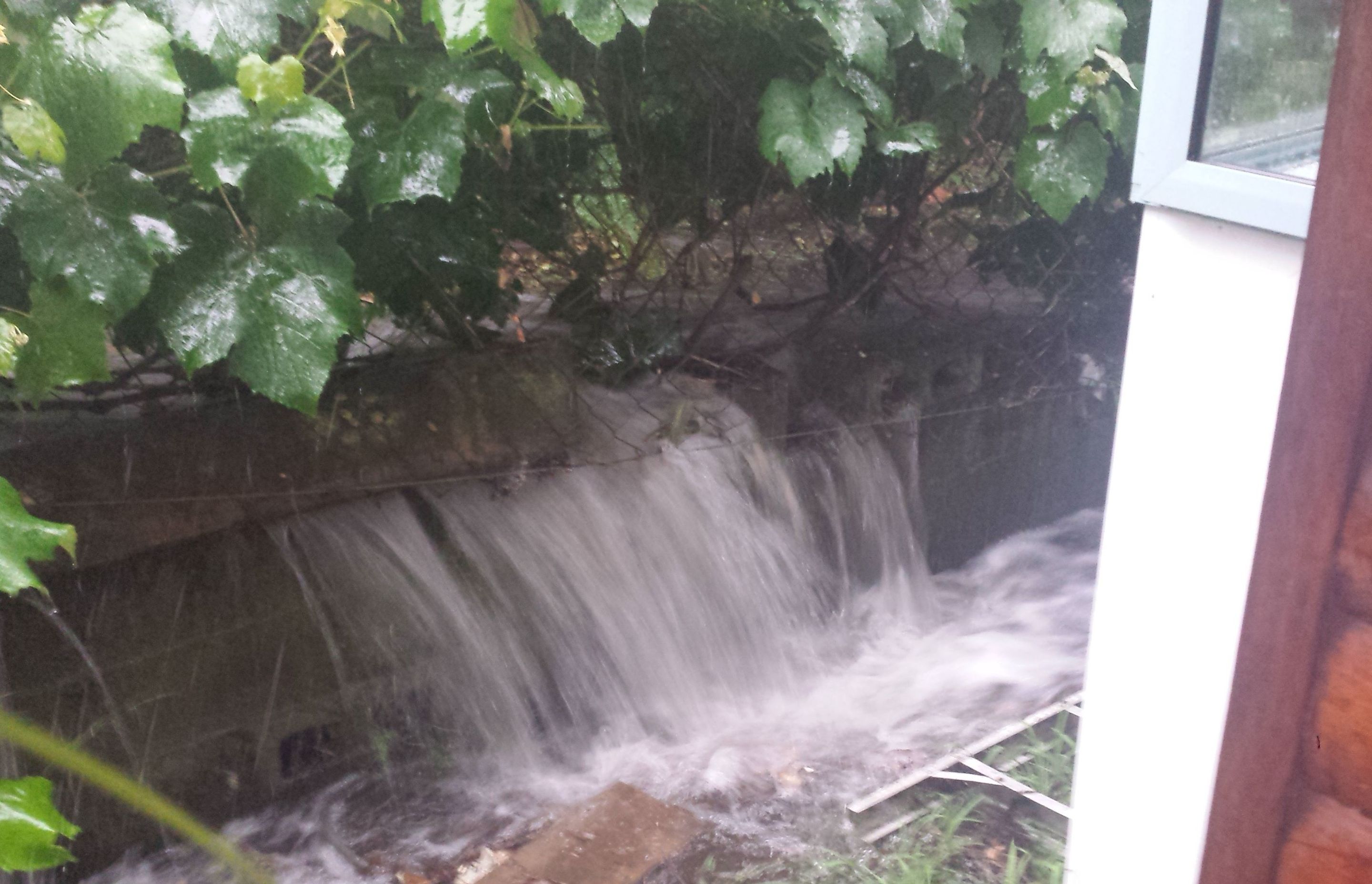 Stormwater overflow - before channel installation