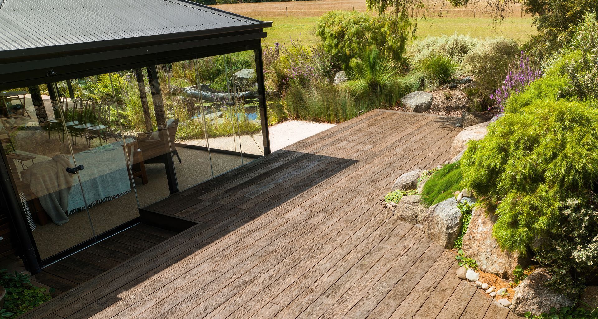 Australian Native Landscape Design featuring Vintage Decking banner