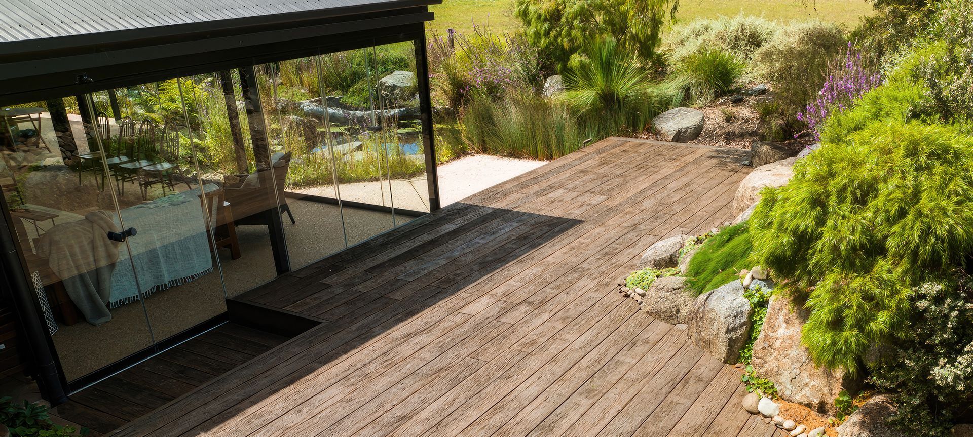 Australian Native Landscape Design featuring Vintage Decking banner