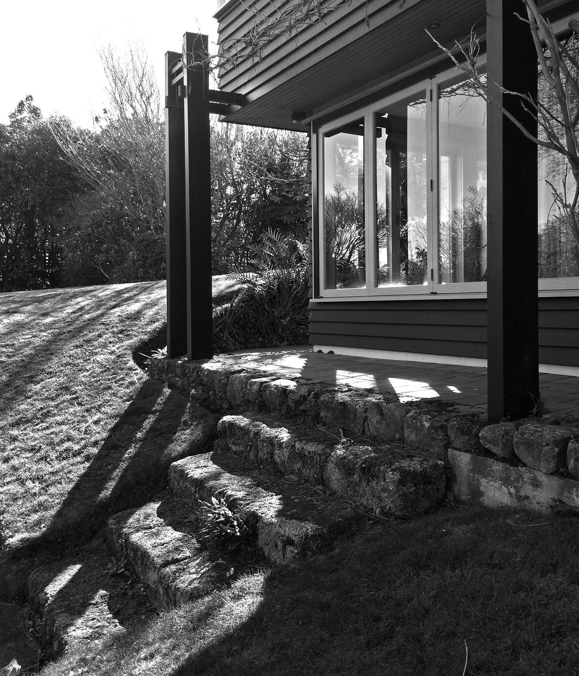 two houses and a shared garden
