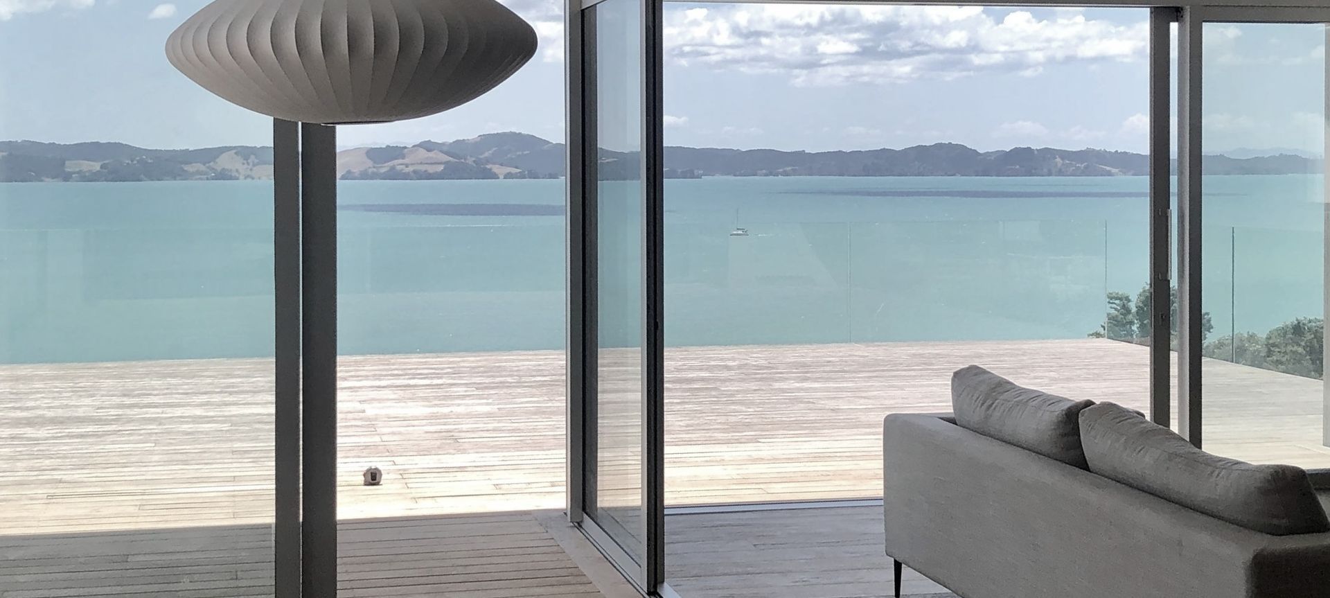 New build above the beach banner