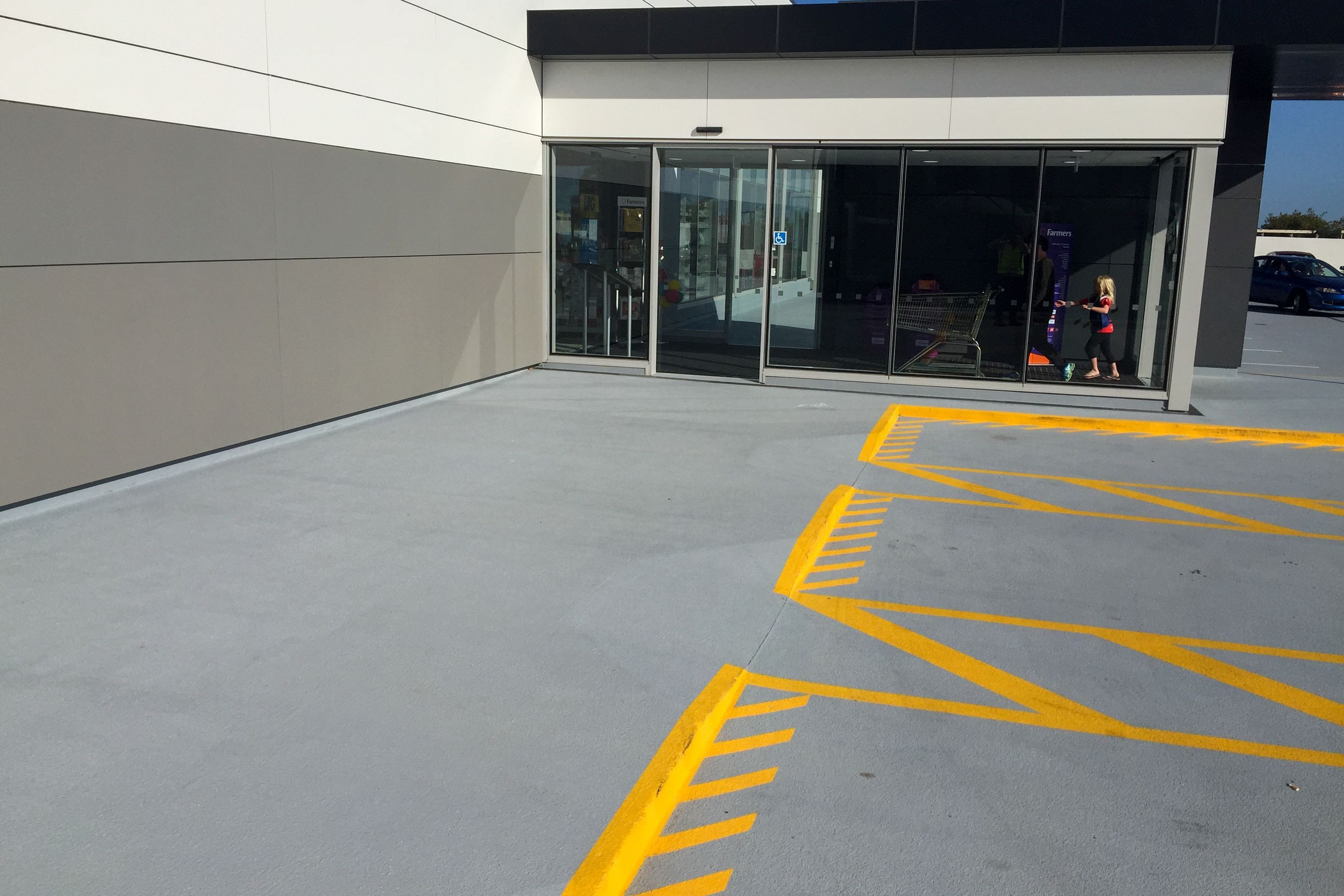 Completed Matacryl Carpark, The Hub Hornby