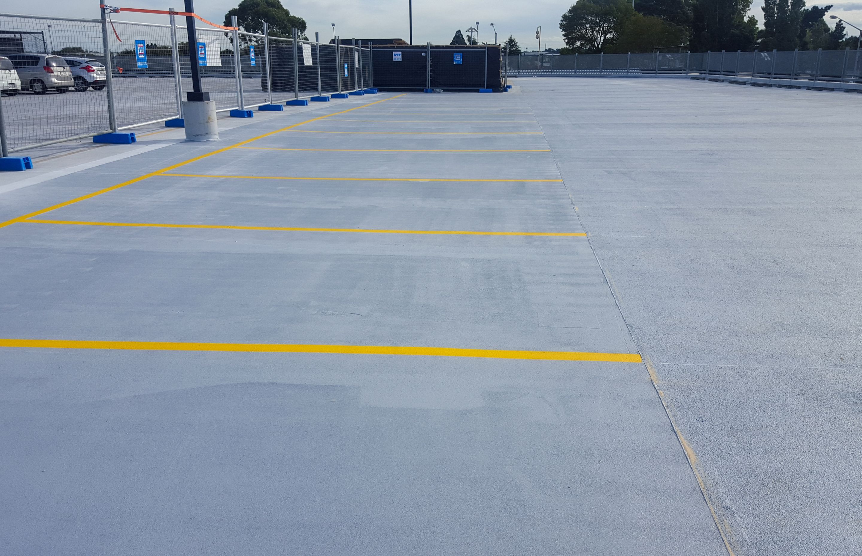 Completed Area of Matacryl Carpark Membrane, The Hub Hornby