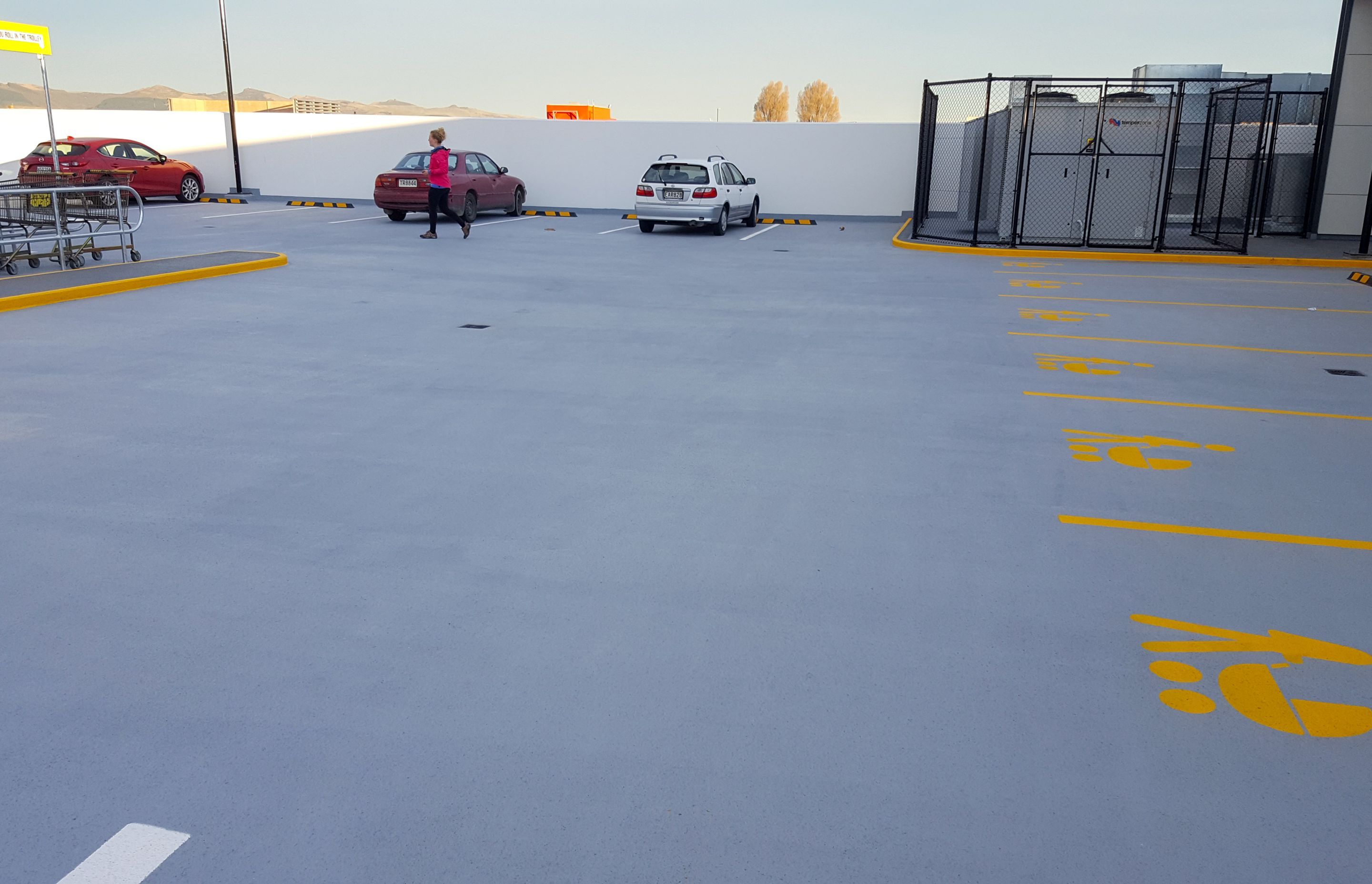 Completed Matacryl Carpark, The Hub Hornby