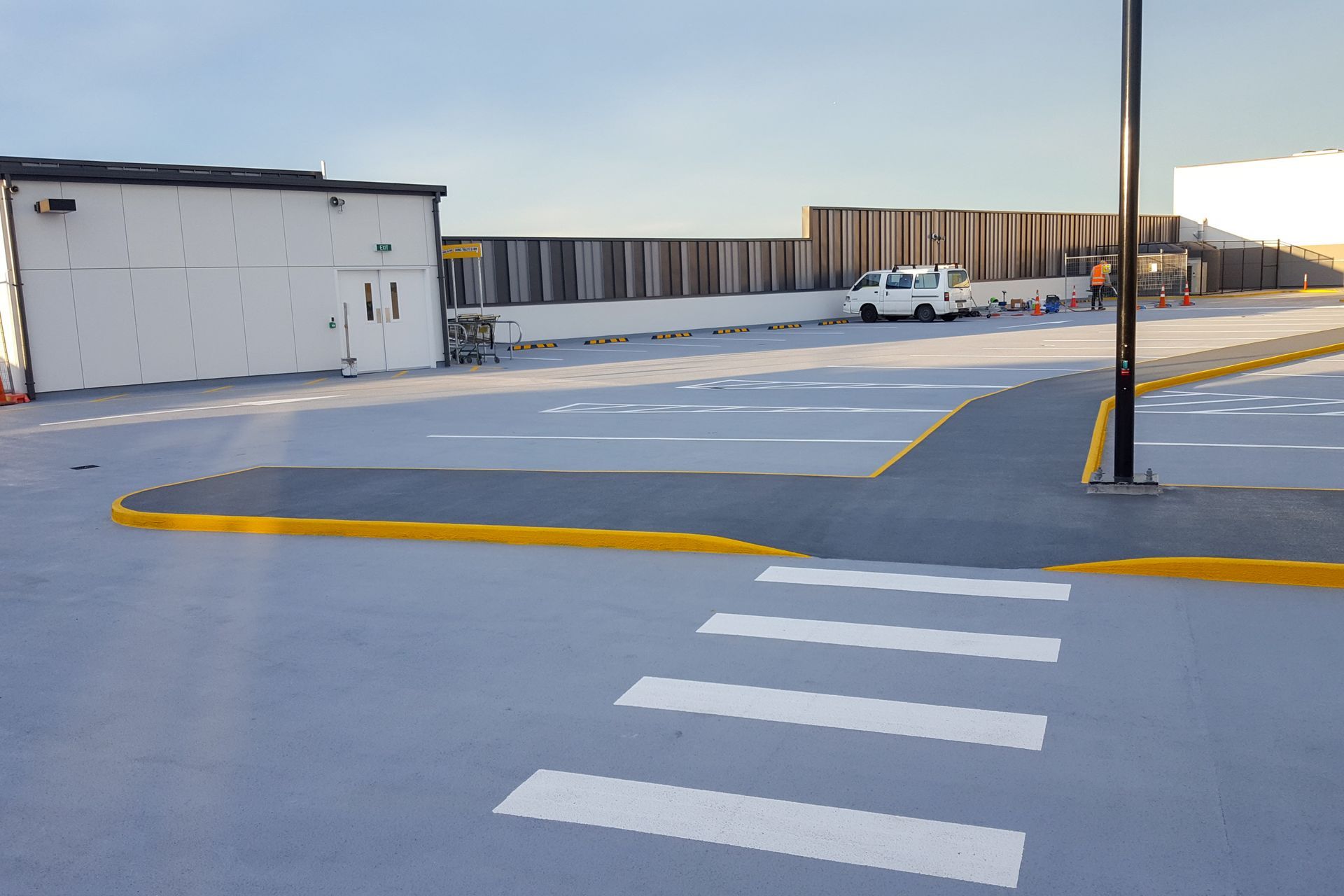 Completed Matacryl Carpark, The Hub Hornby