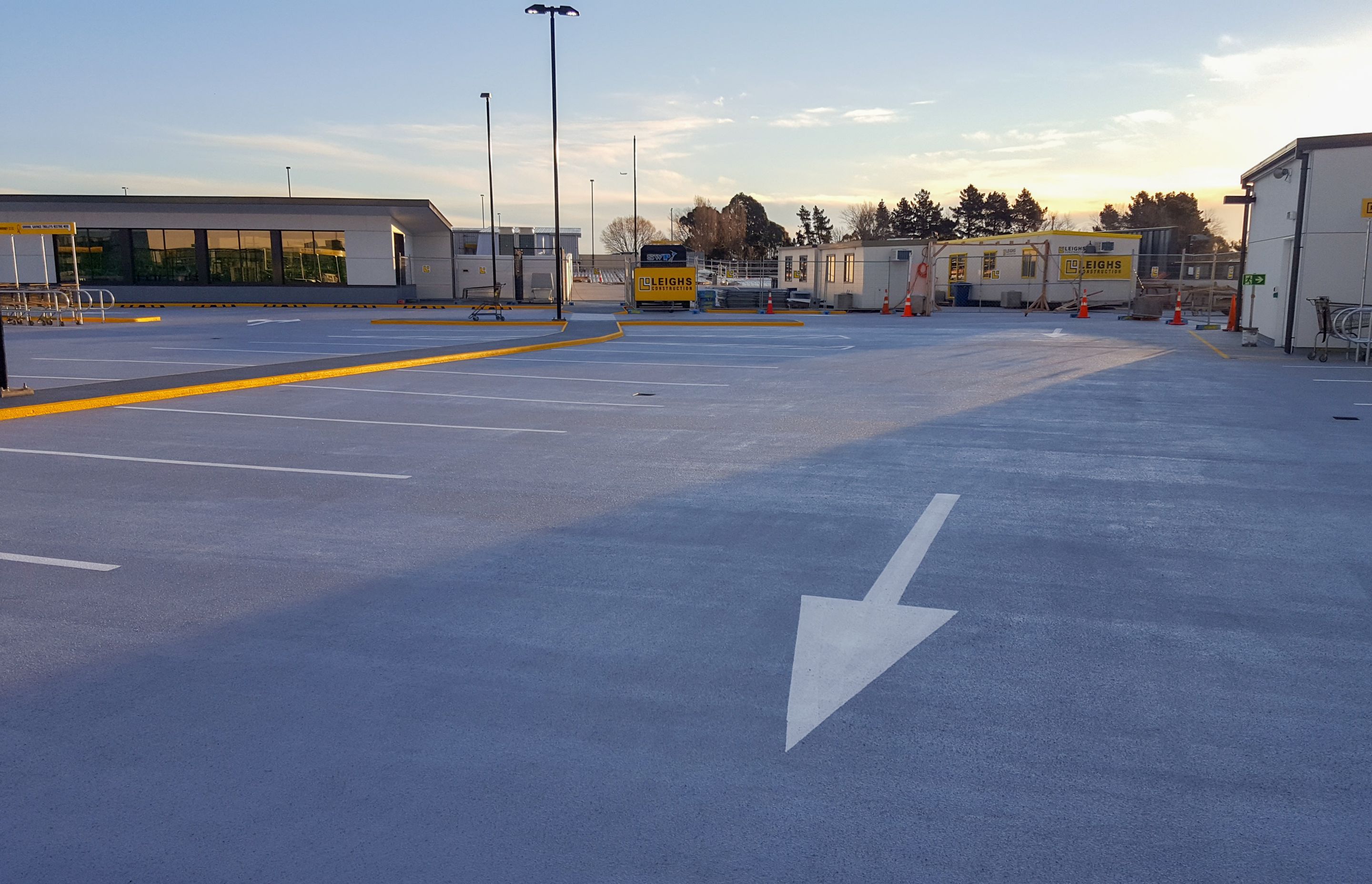 Completed Matacryl Carpark, The Hub Hornby