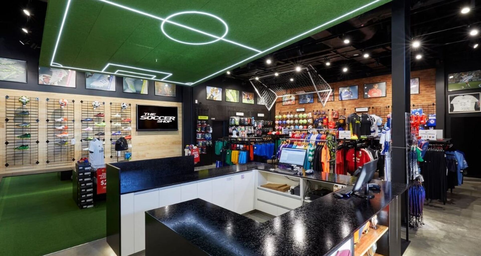 NZ Soccer Shop Bayfair Retail Fitout banner