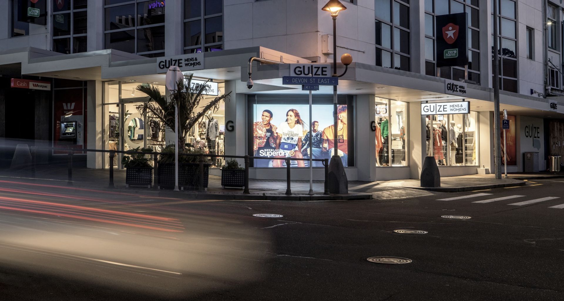 Guize Store, New Plymouth banner