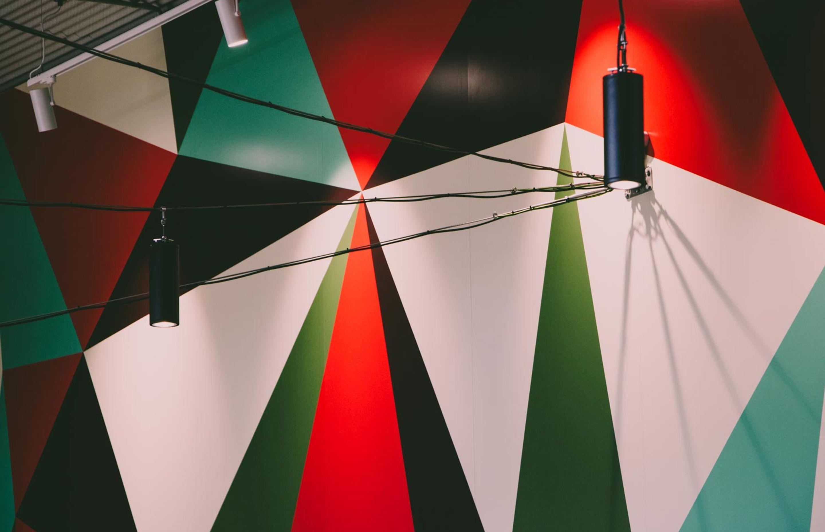 Catenary lighting - Mediaworks Auckland office space