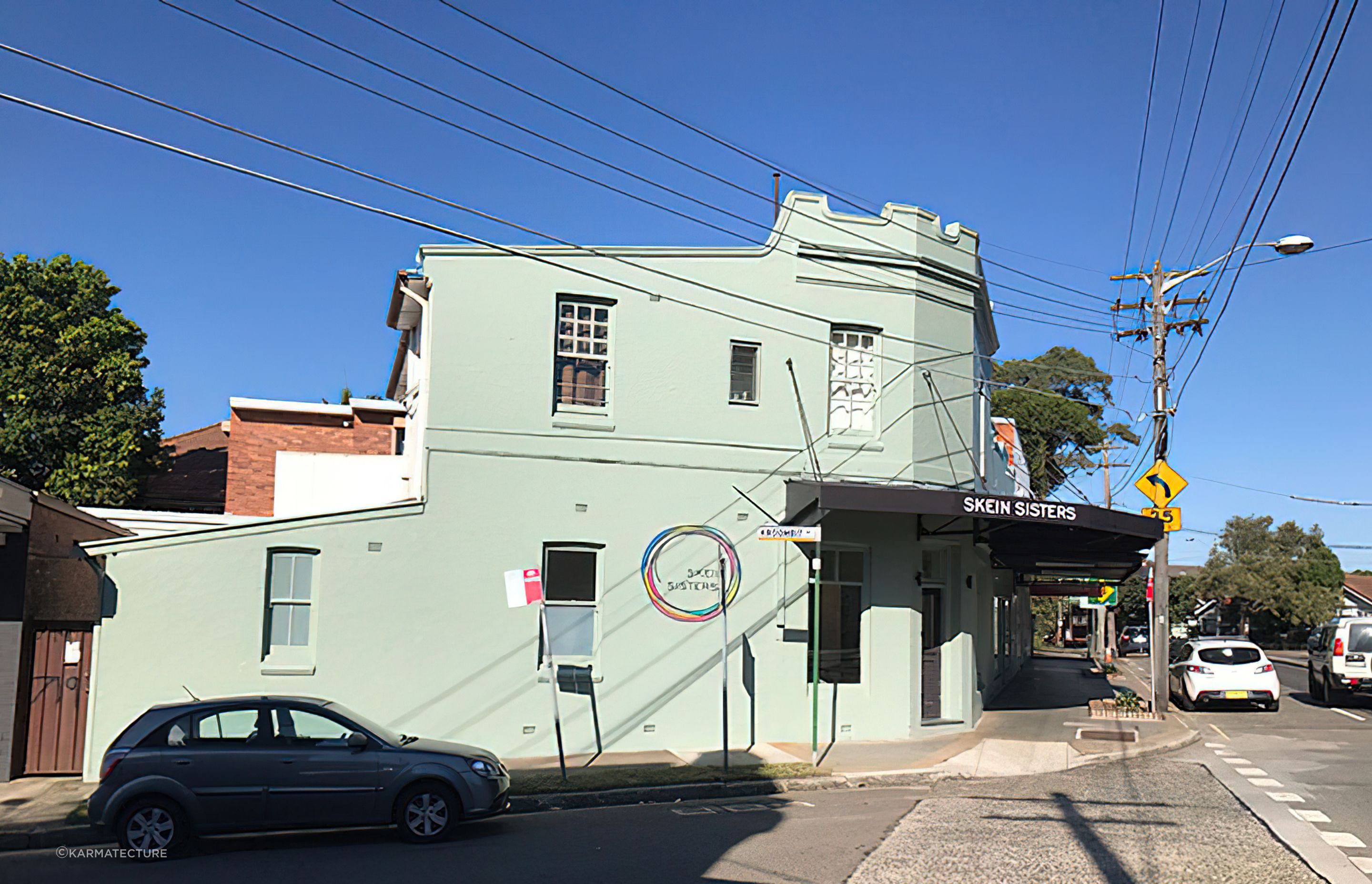 Signage location, colour selection and planning to get this now iconic knitting institution off the ground. Previously a much unloved building, the works added a freshness and vitality to the area