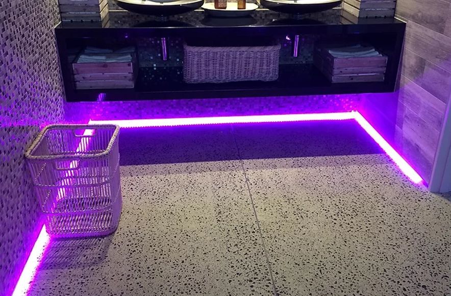 Ablution area with LED lighting