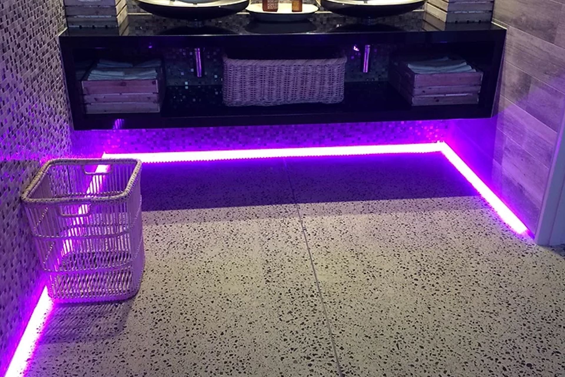 Ablution area with LED lighting