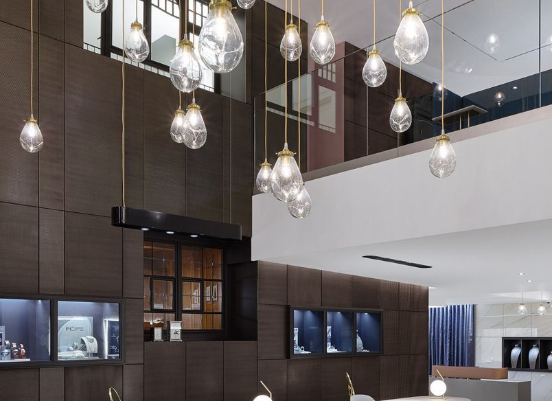 Wire Mesh Interior Cladding in Jewelry Store