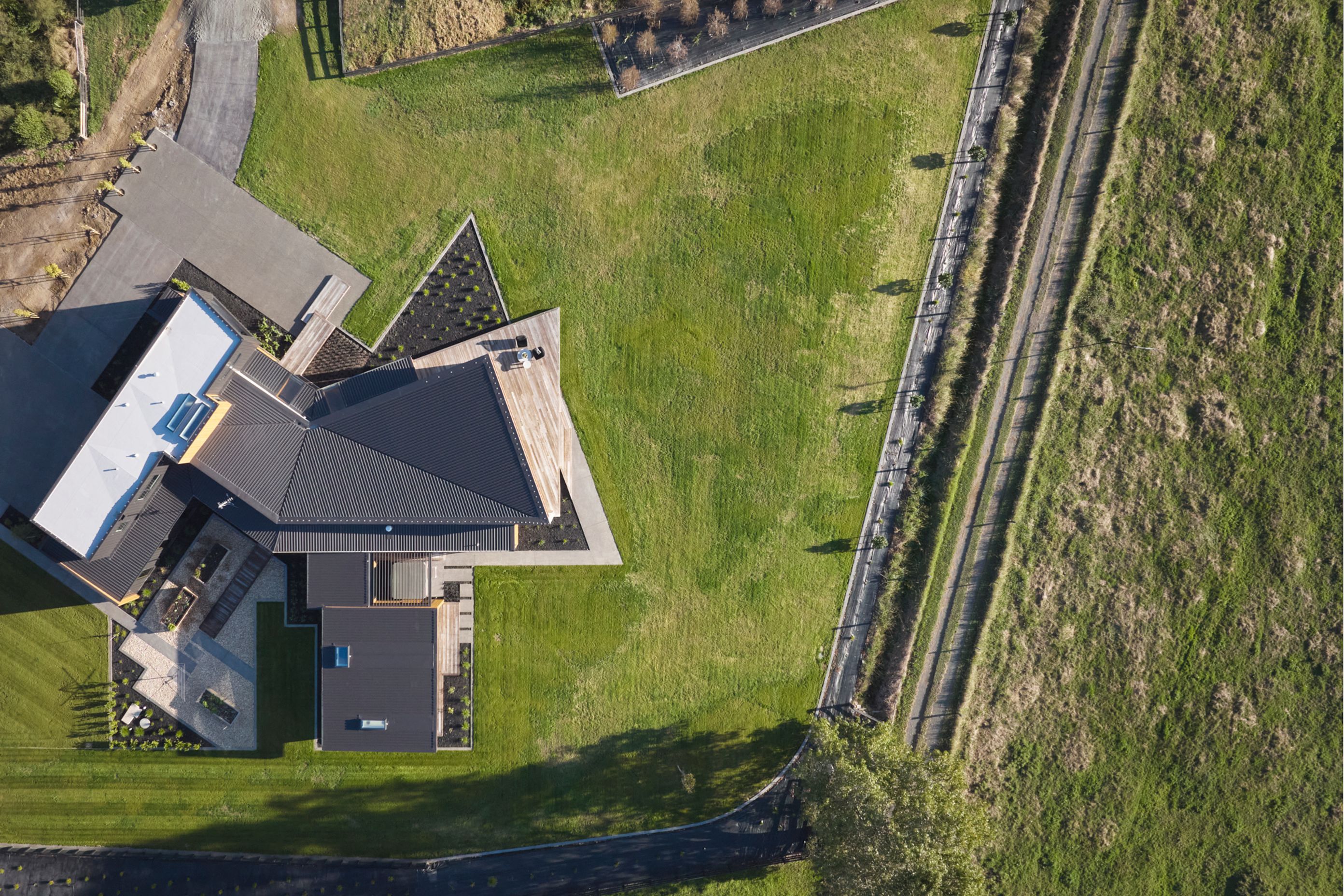 A bird's-eye view of the design crafted by Turner Road Architecture.