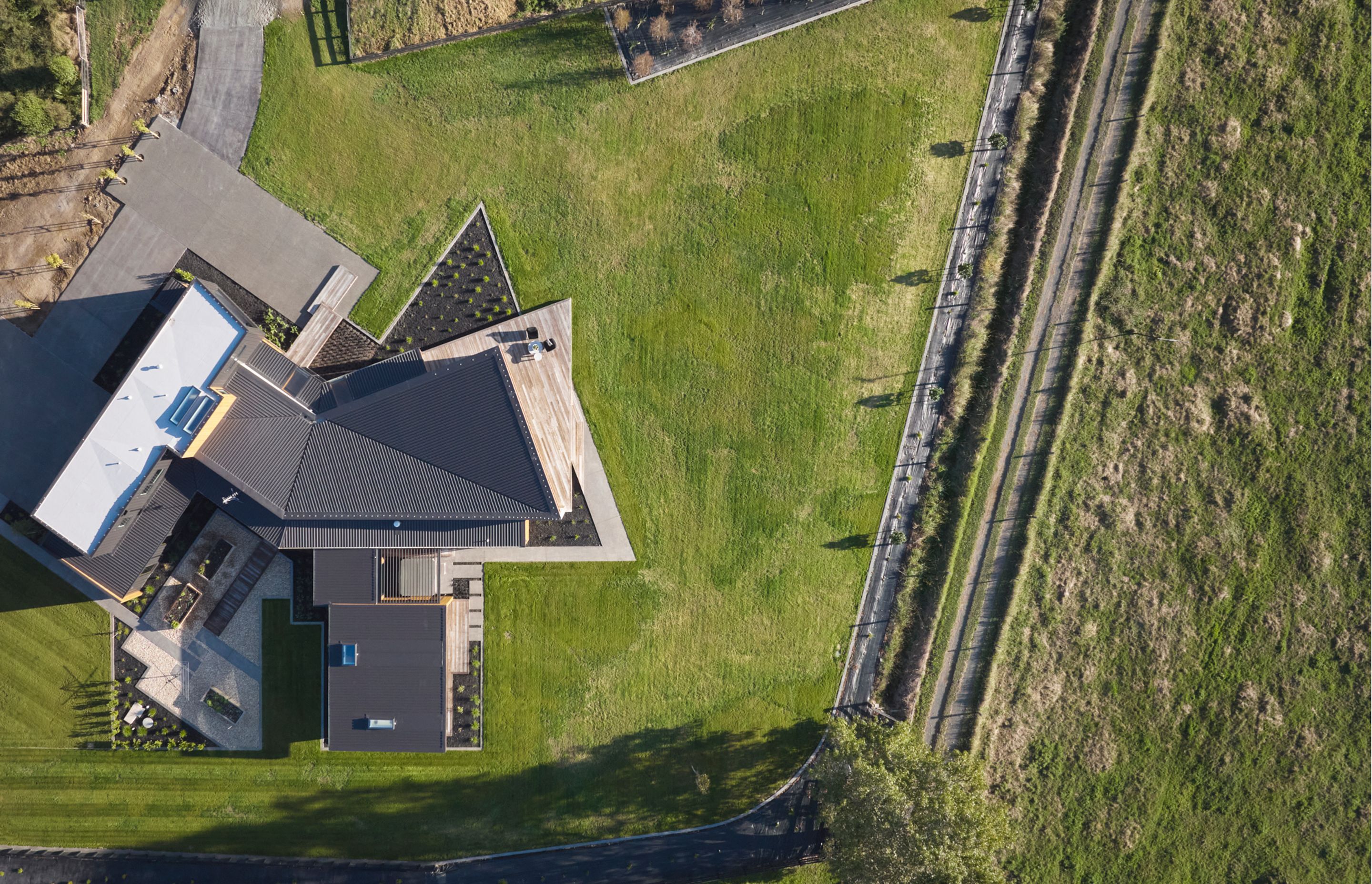 A bird's-eye view of the design crafted by Turner Road Architecture.