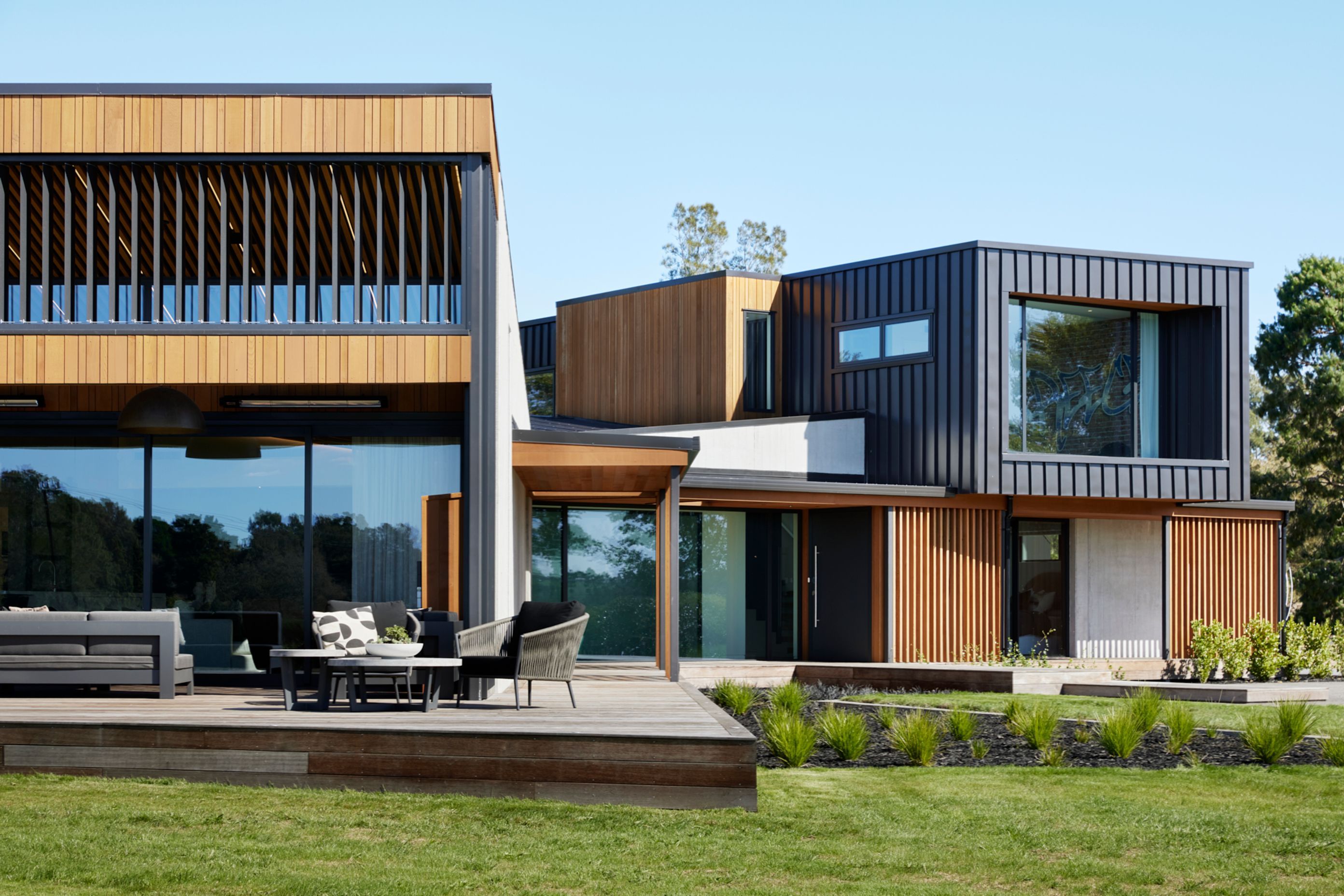 A cantilevered box a priority in the design.