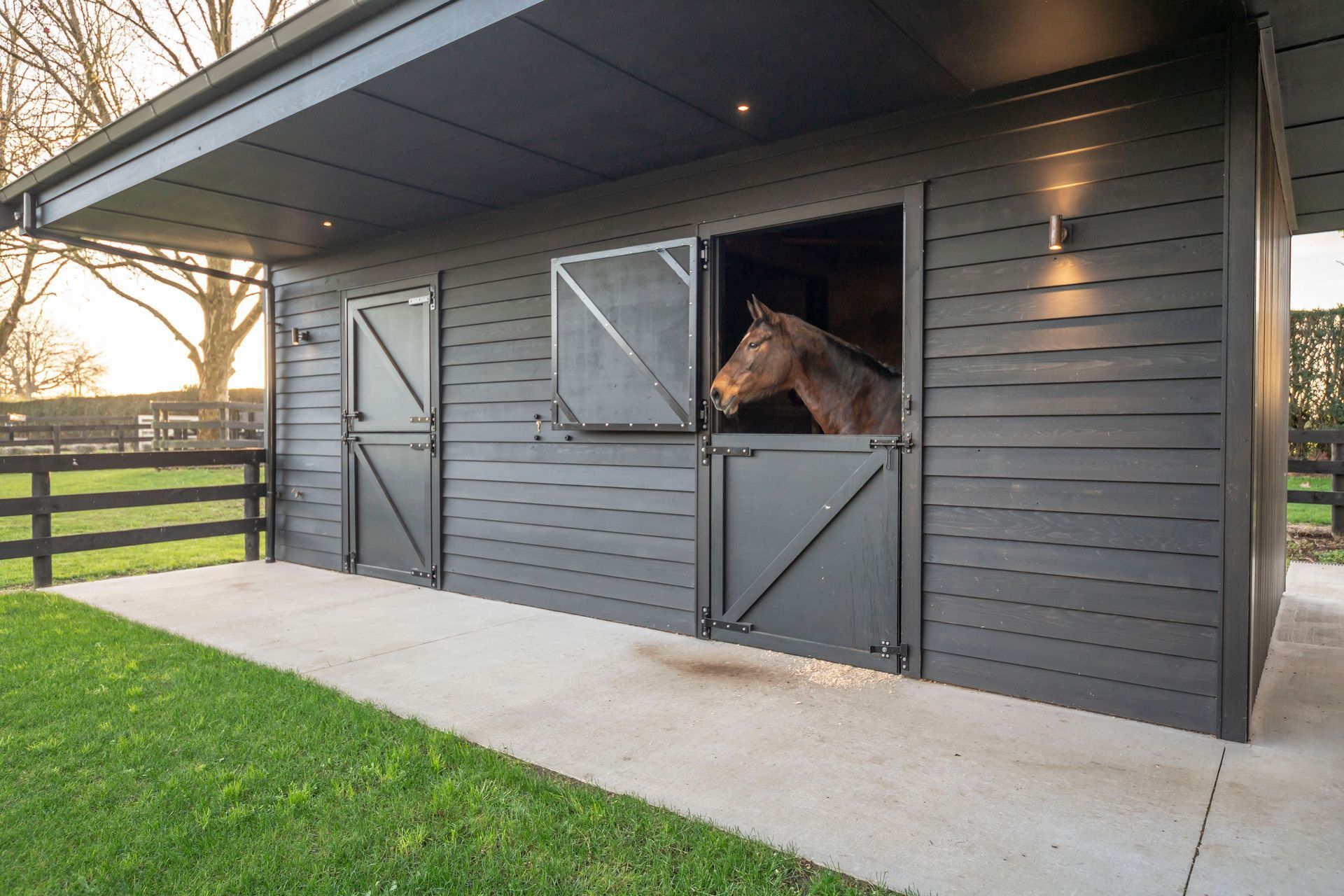 No property in Cambridge would be complete with a horse, with stables at the top of the driveway.