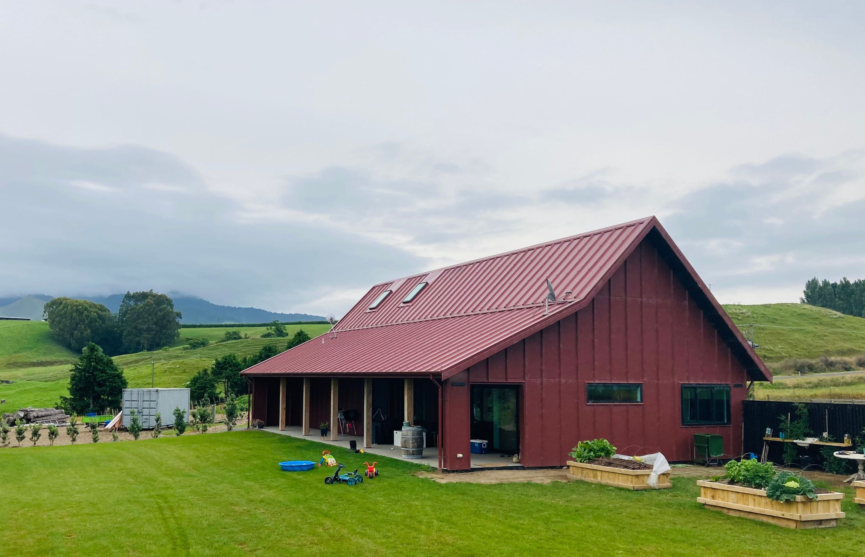 Modern Scoria Red Barn