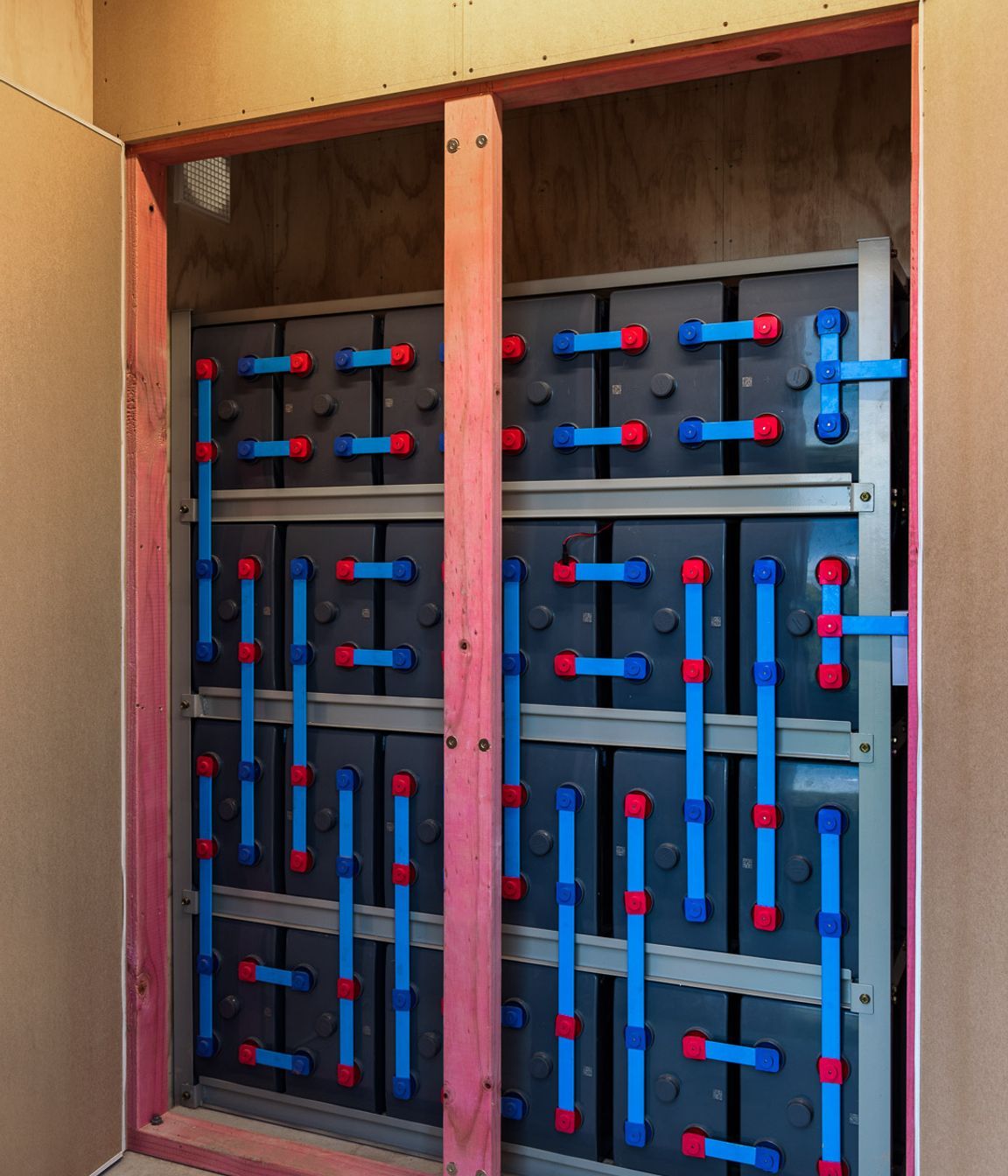 Solar storage batteries - used to store the energy generated from the solar panels to power the home.