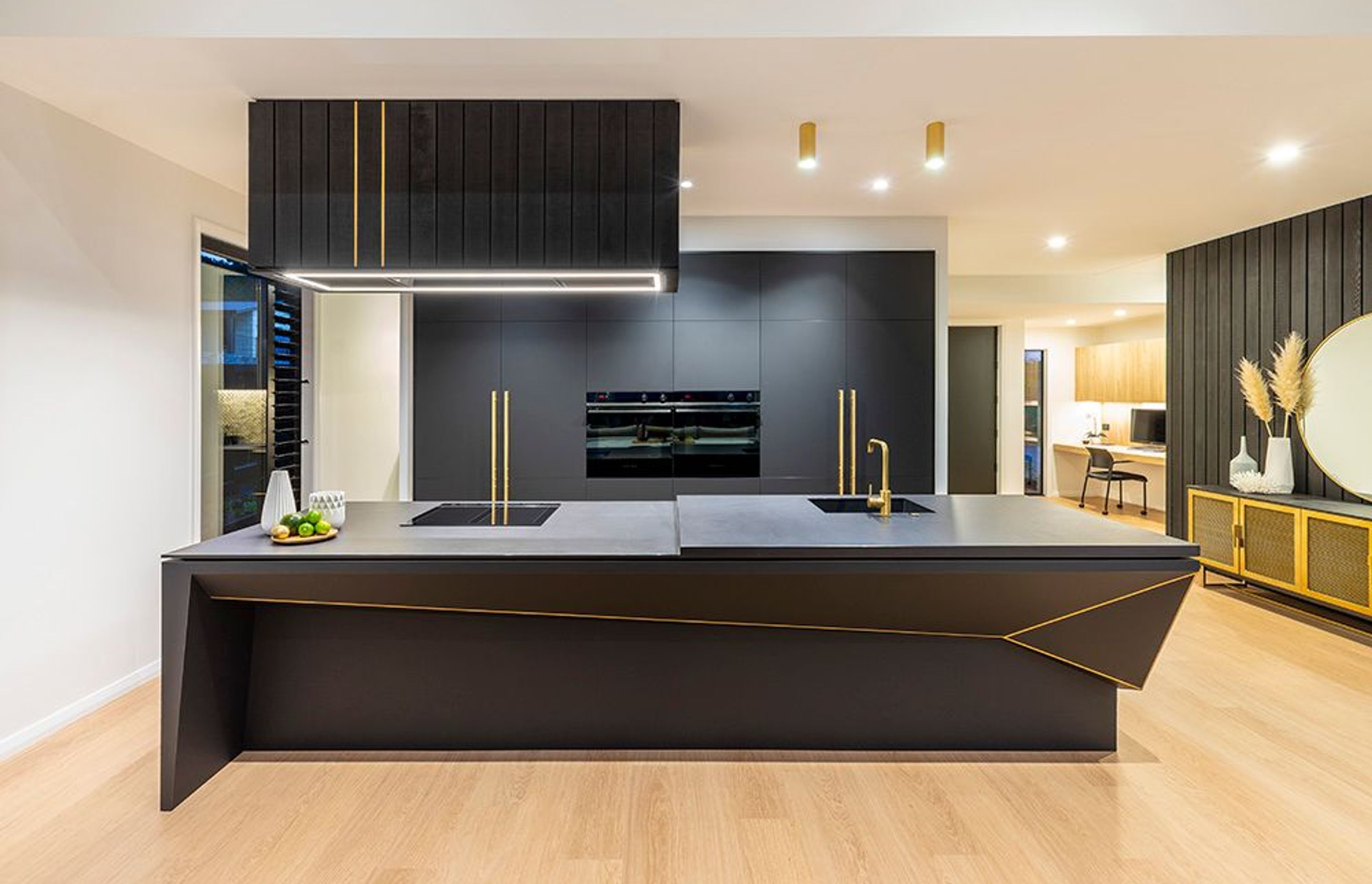 Gold in a contemporary modern home
