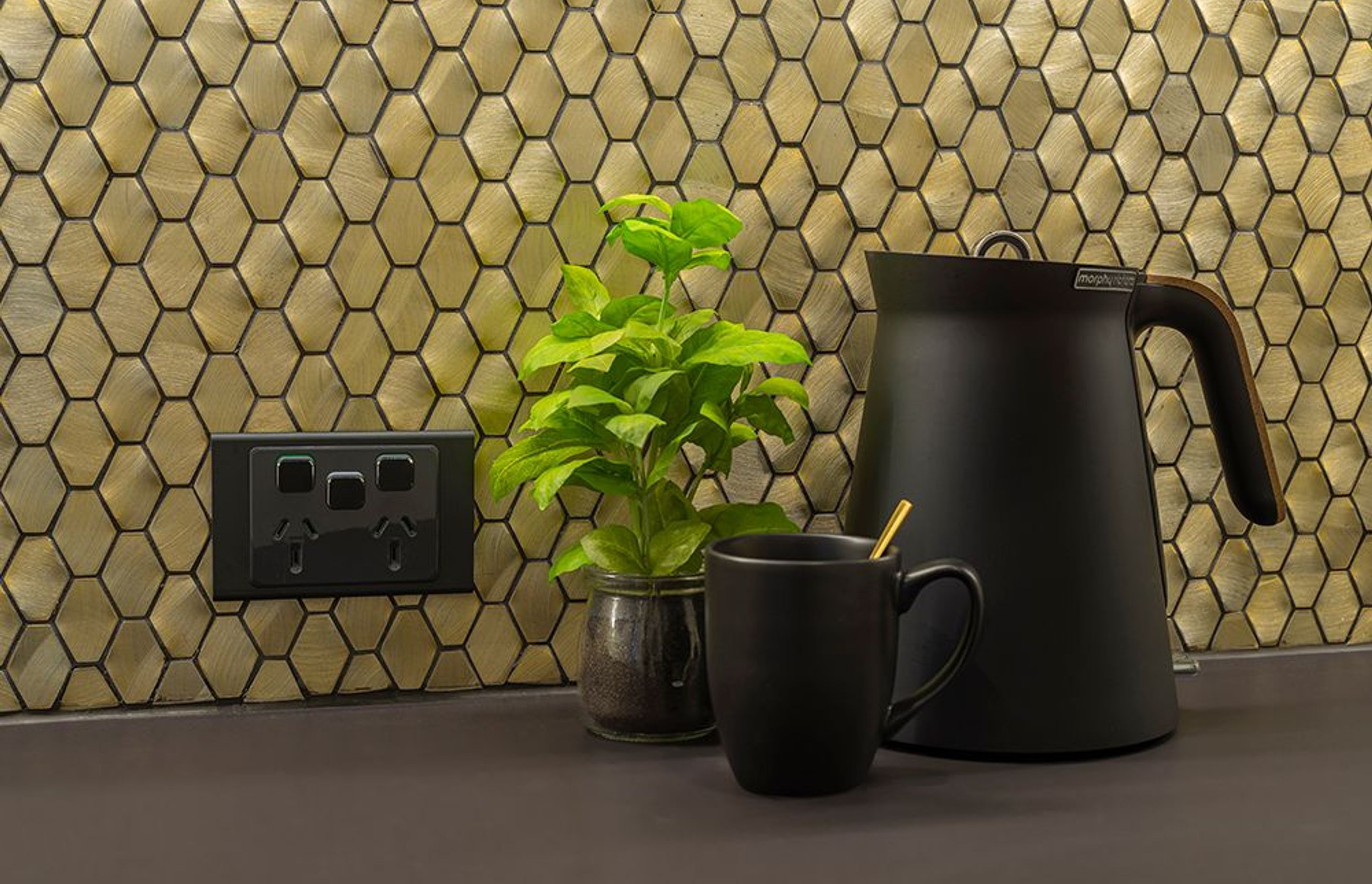 Gold in a contemporary modern home