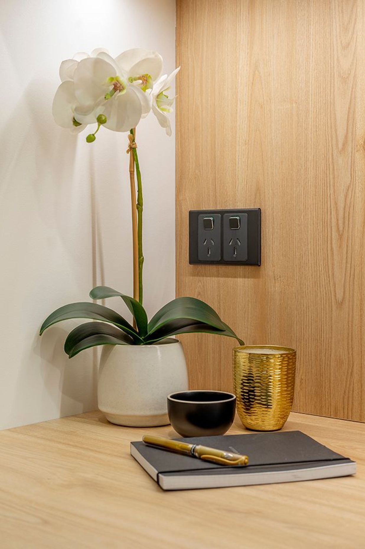 Gold in a contemporary modern home