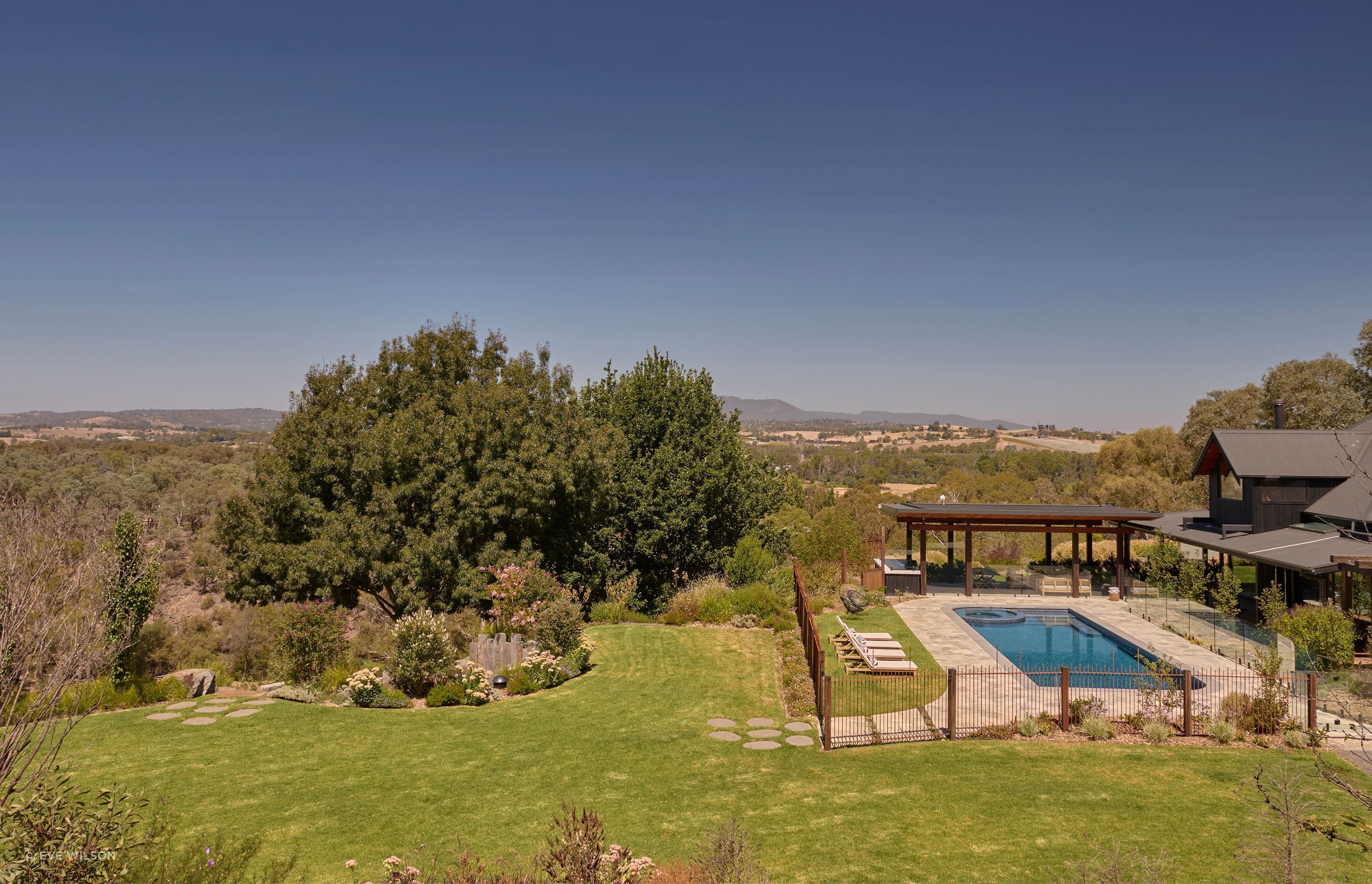 ‘When you first drive into the property, it gives expansive views of the Yarra Valley to the left, and then on the right is the cityscape in the distance; says Josh.