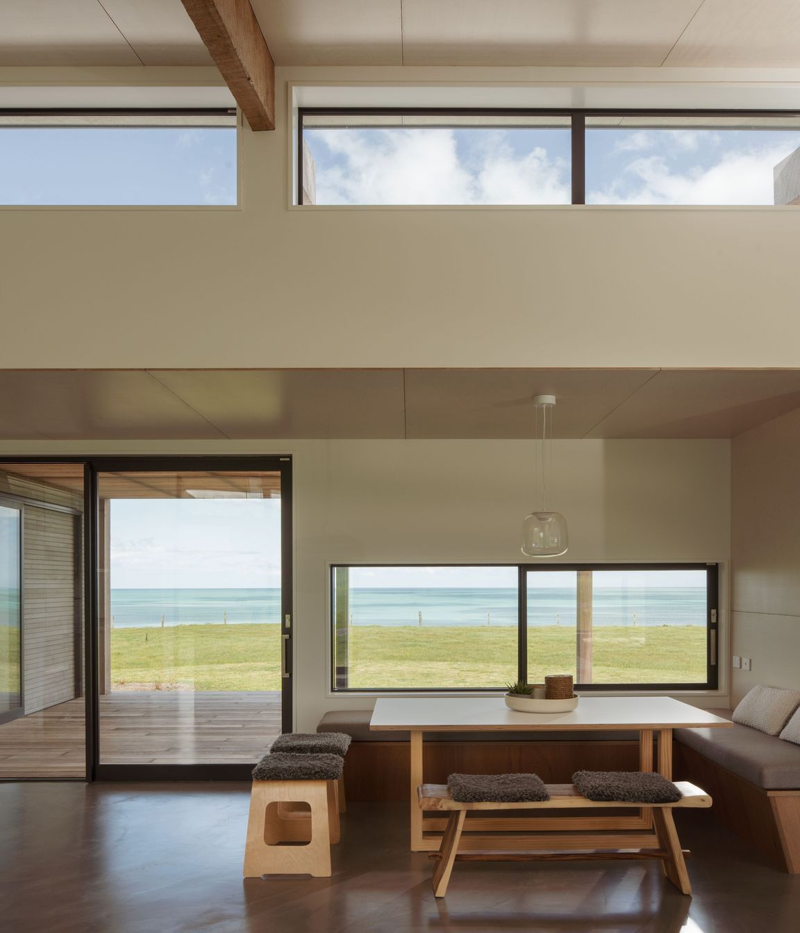 It is, essentially, a beach house, says the architect: "So we have used good quality materials and have kept them really simple and pared back, with a result that is timeless in its design and highly functional."