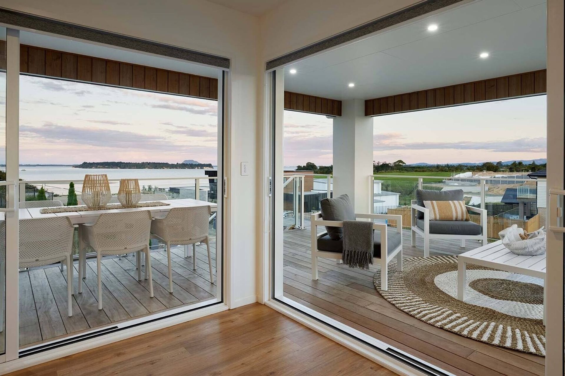 View from the open plan living