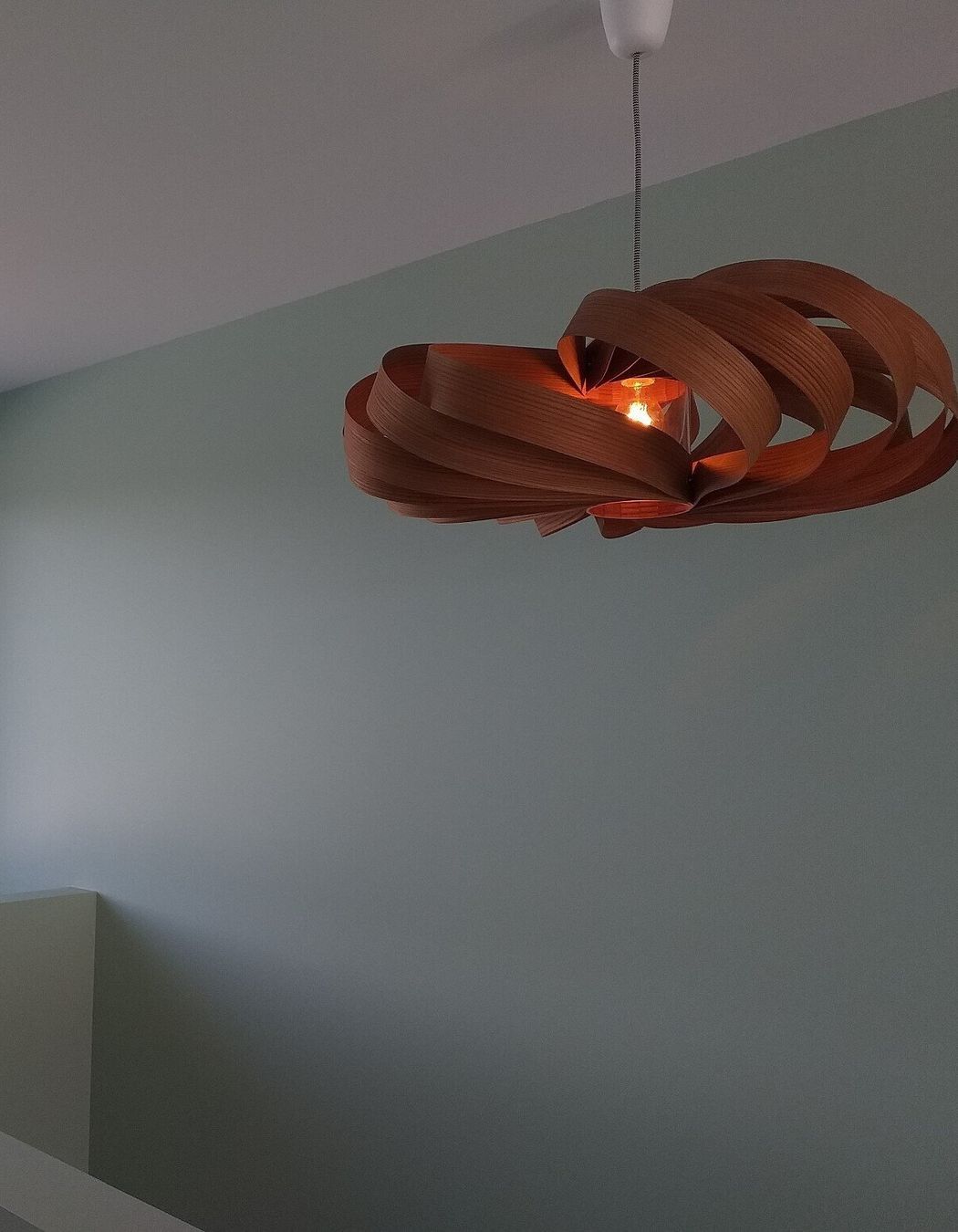 Statement Lampshade in Stairwell