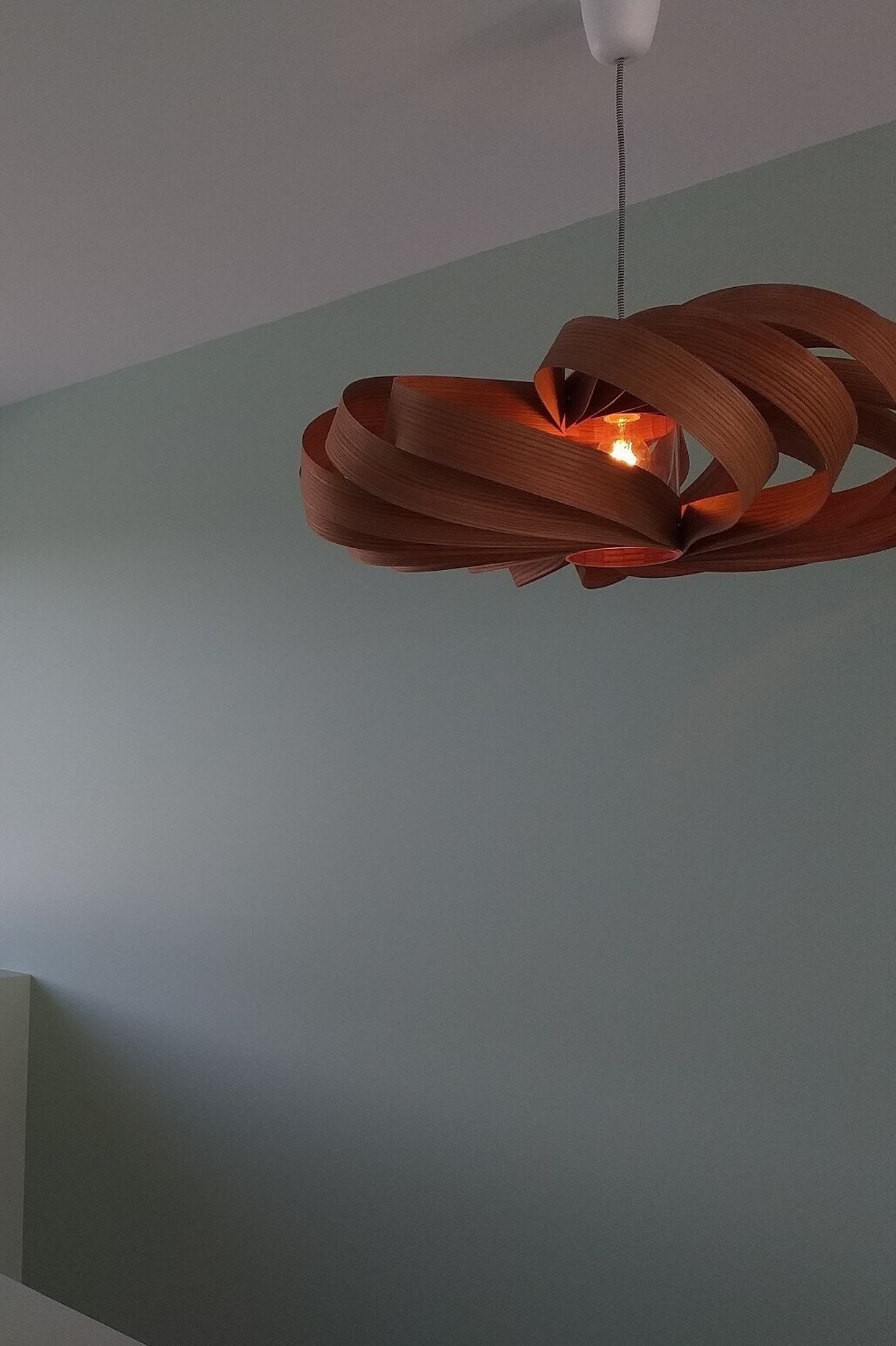 Statement Lampshade in Stairwell
