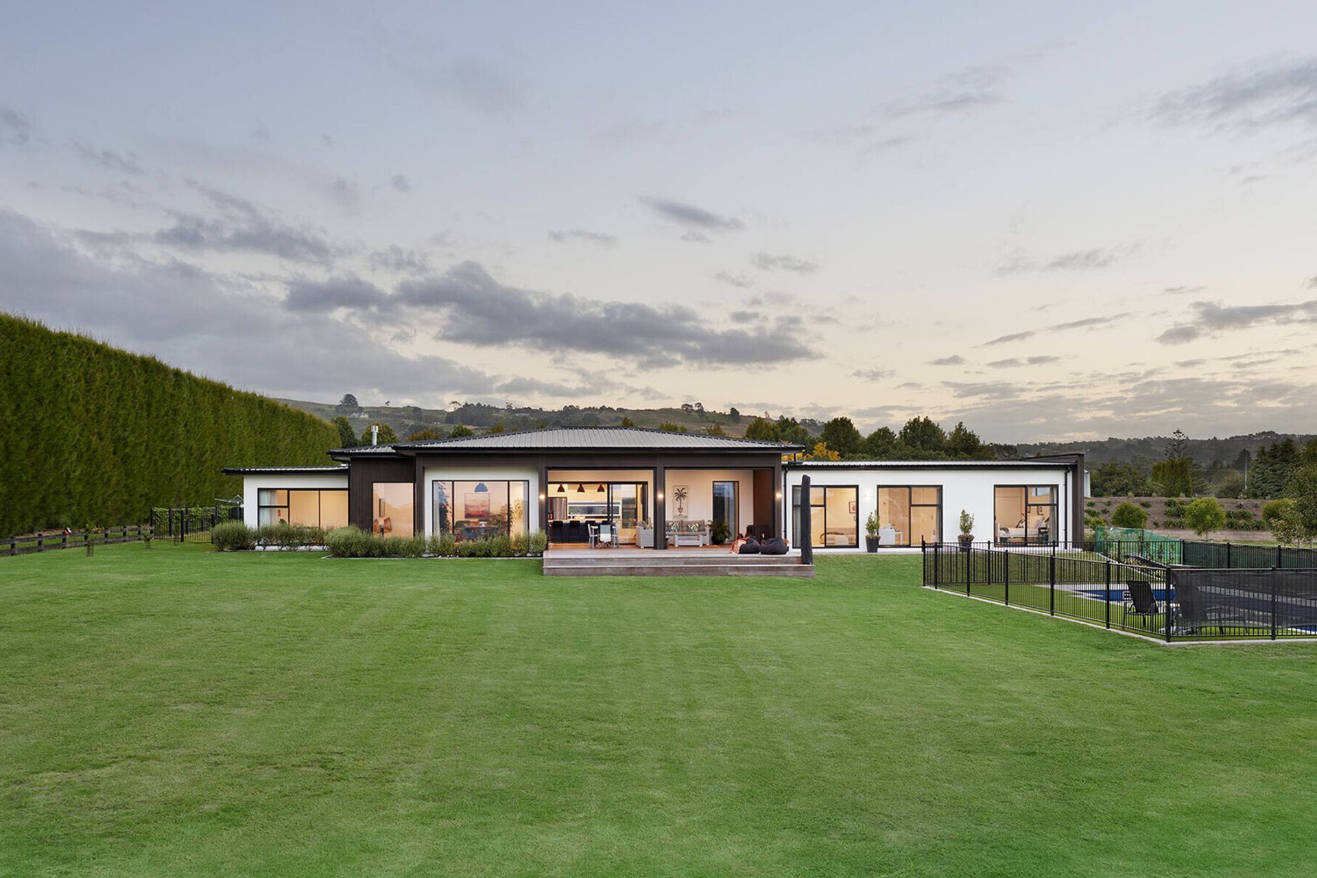 Rear view of the house