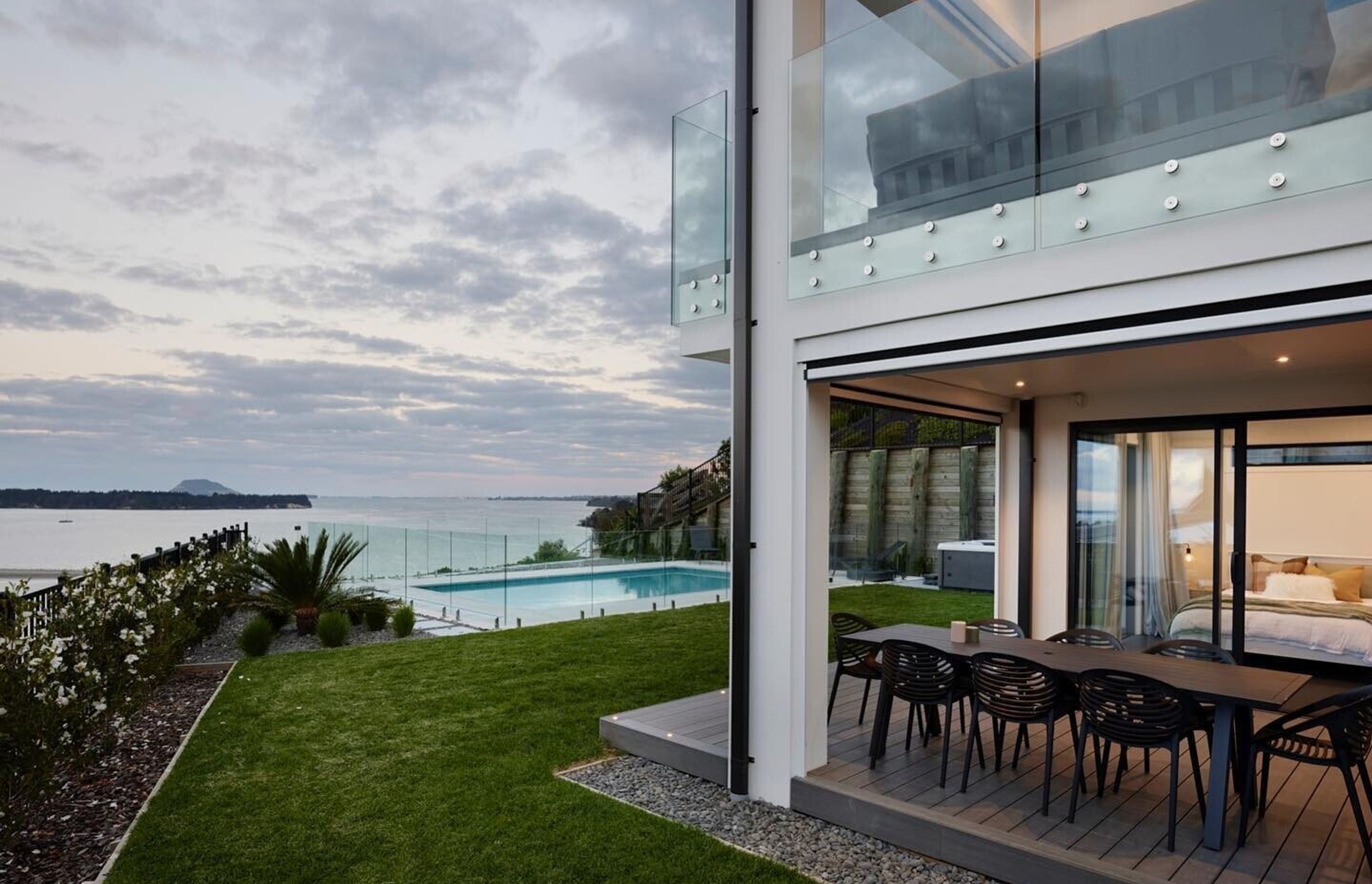 Side View with Pool